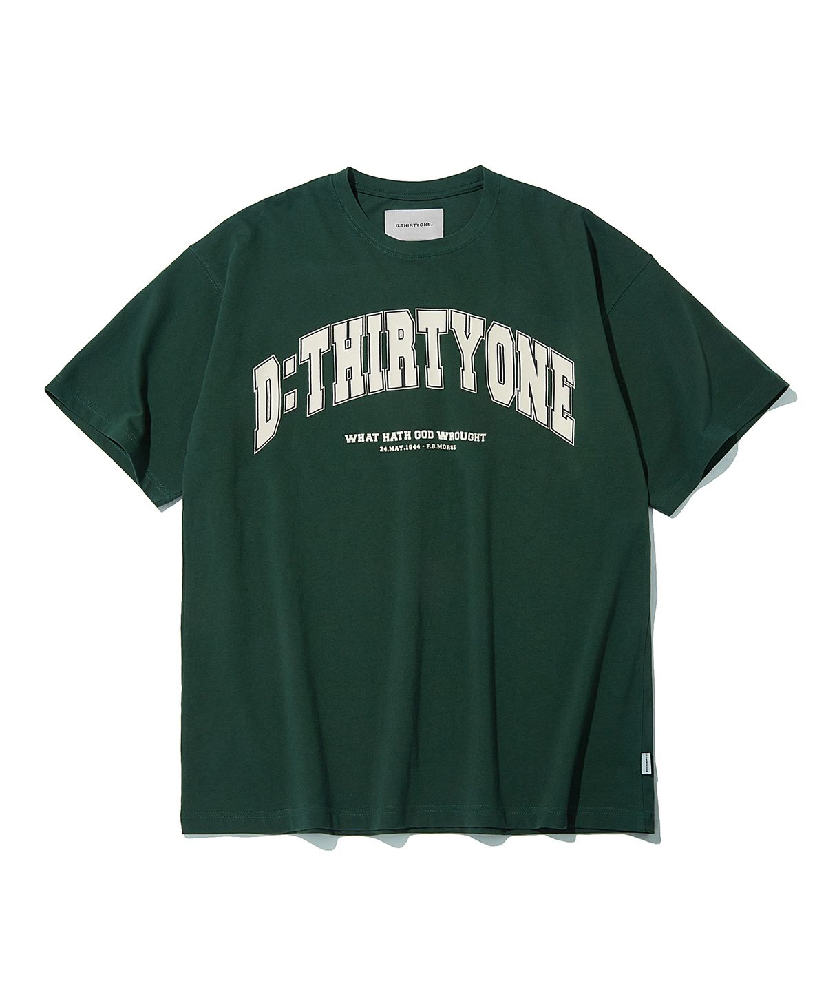 디써티원(DTHIRTYONE) UNIVERSITY LOGO T-SHIRT_DEEP GREEN