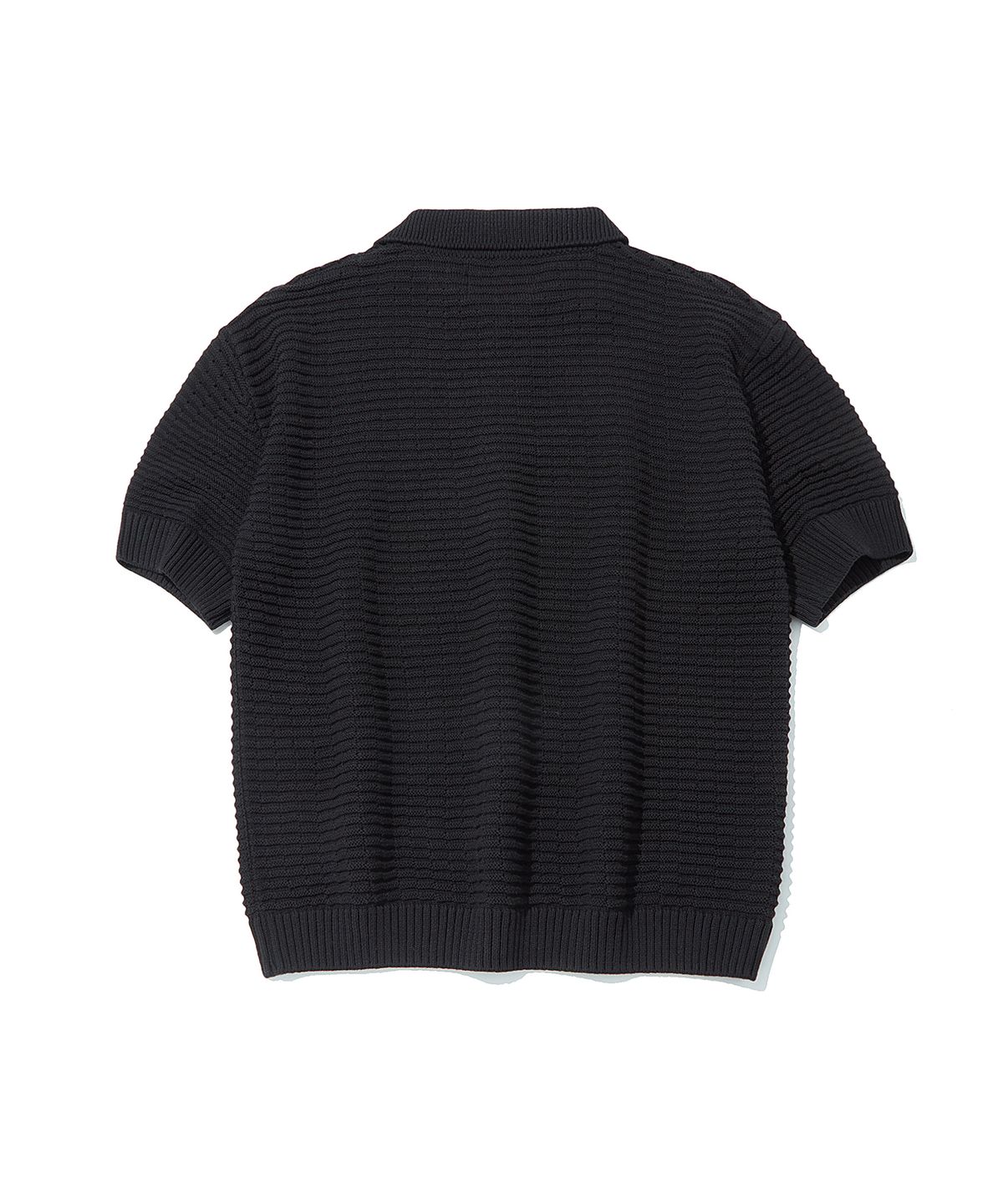 디써티원(DTHIRTYONE) WAPPEN PUNCHING COLLAR SWEATER_BLACK