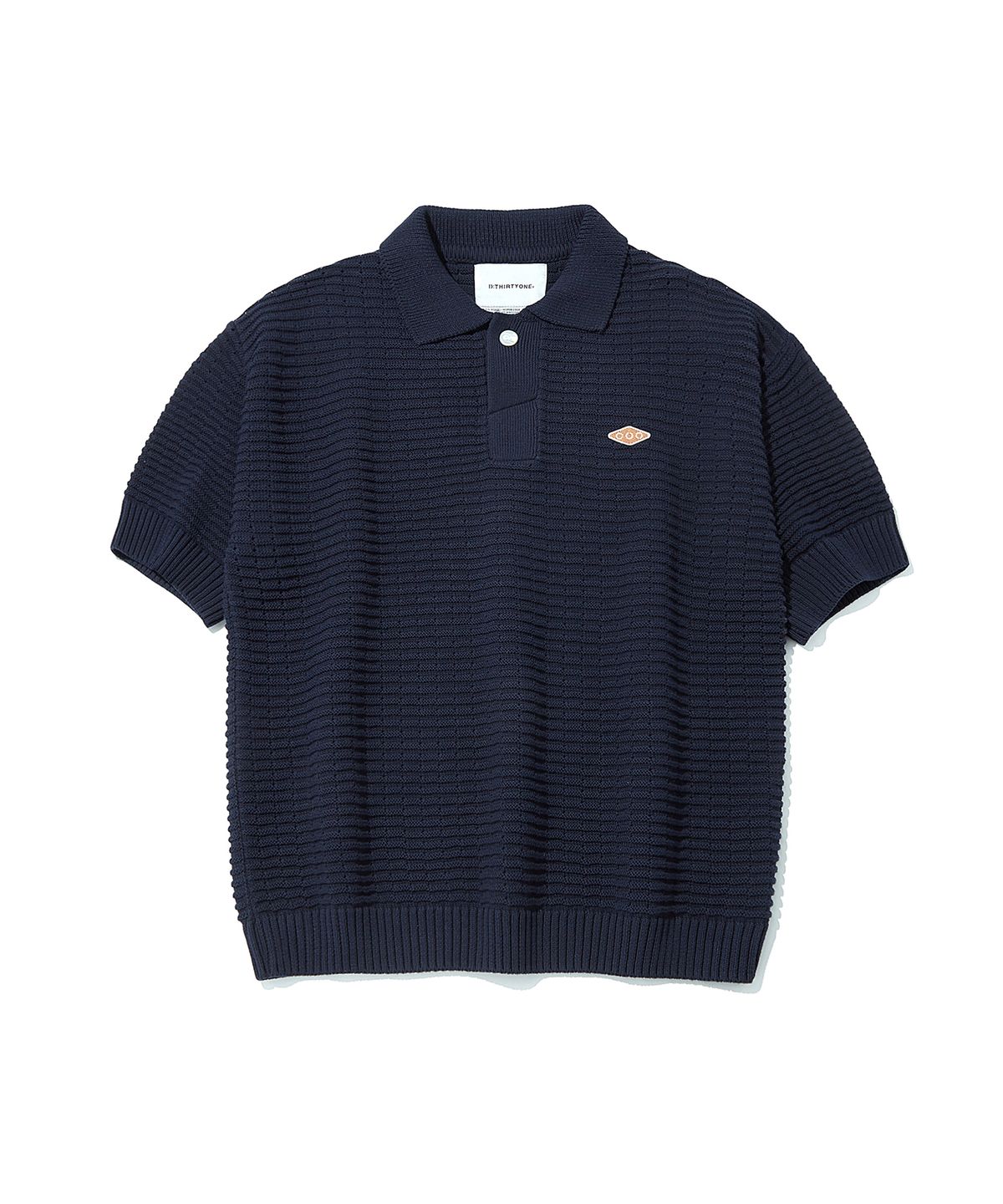 디써티원(DTHIRTYONE) WAPPEN PUNCHING COLLAR SWEATER_DARK NAVY