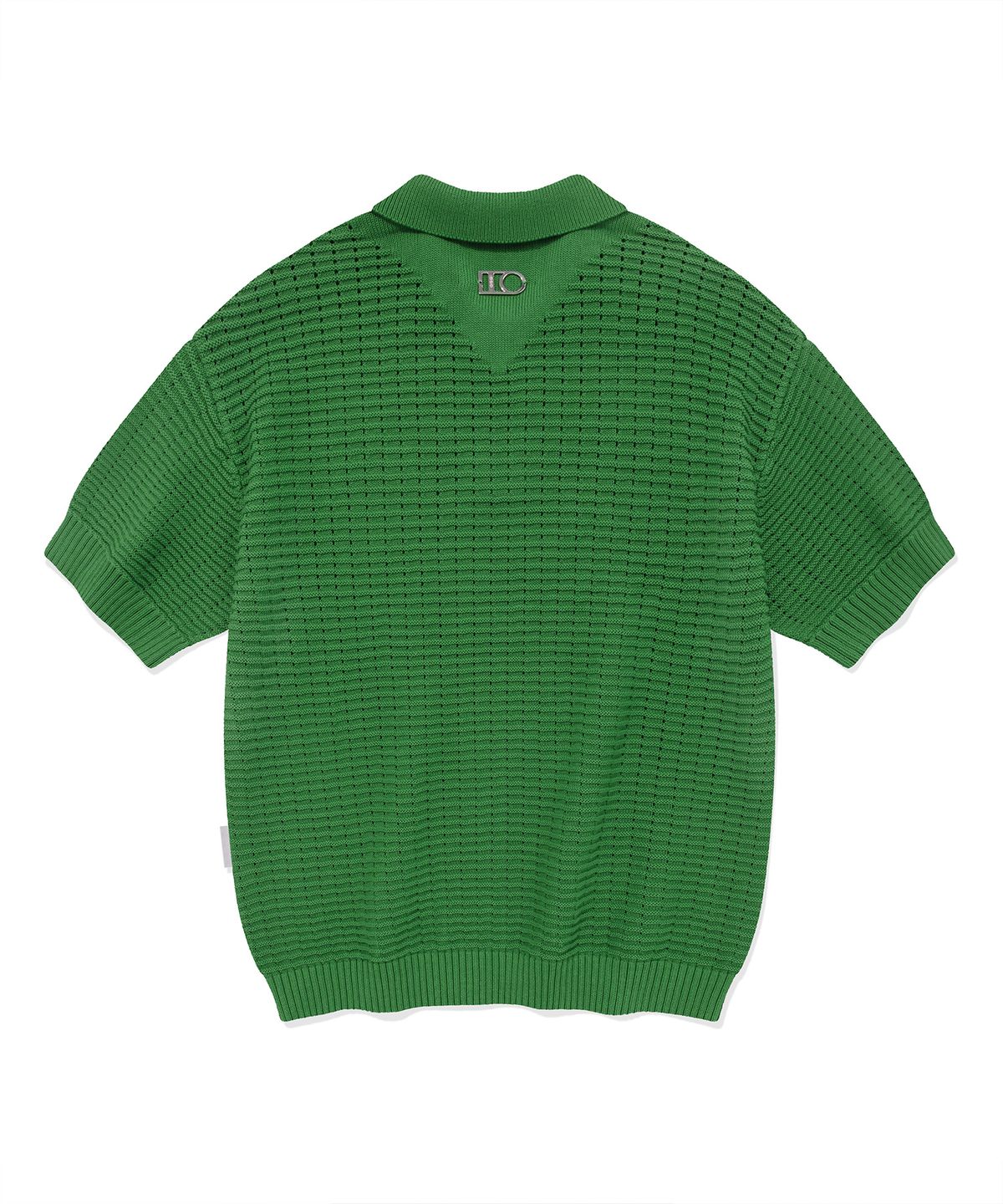 디써티원(DTHIRTYONE) Punching Collar Sweater (FOREST GREEN)