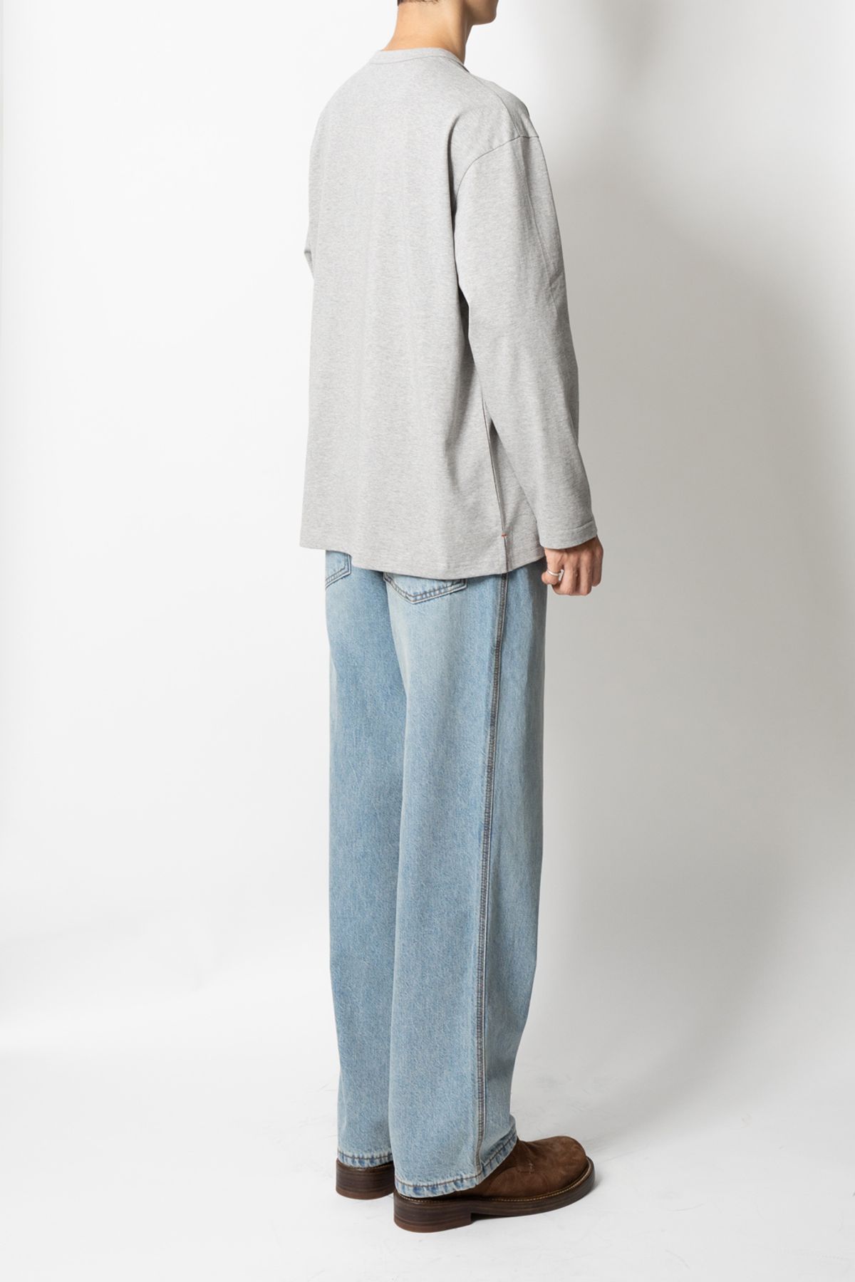 홀리선(HORLISUN) Lawrence Long Sleeve T-shirt Melange Gray