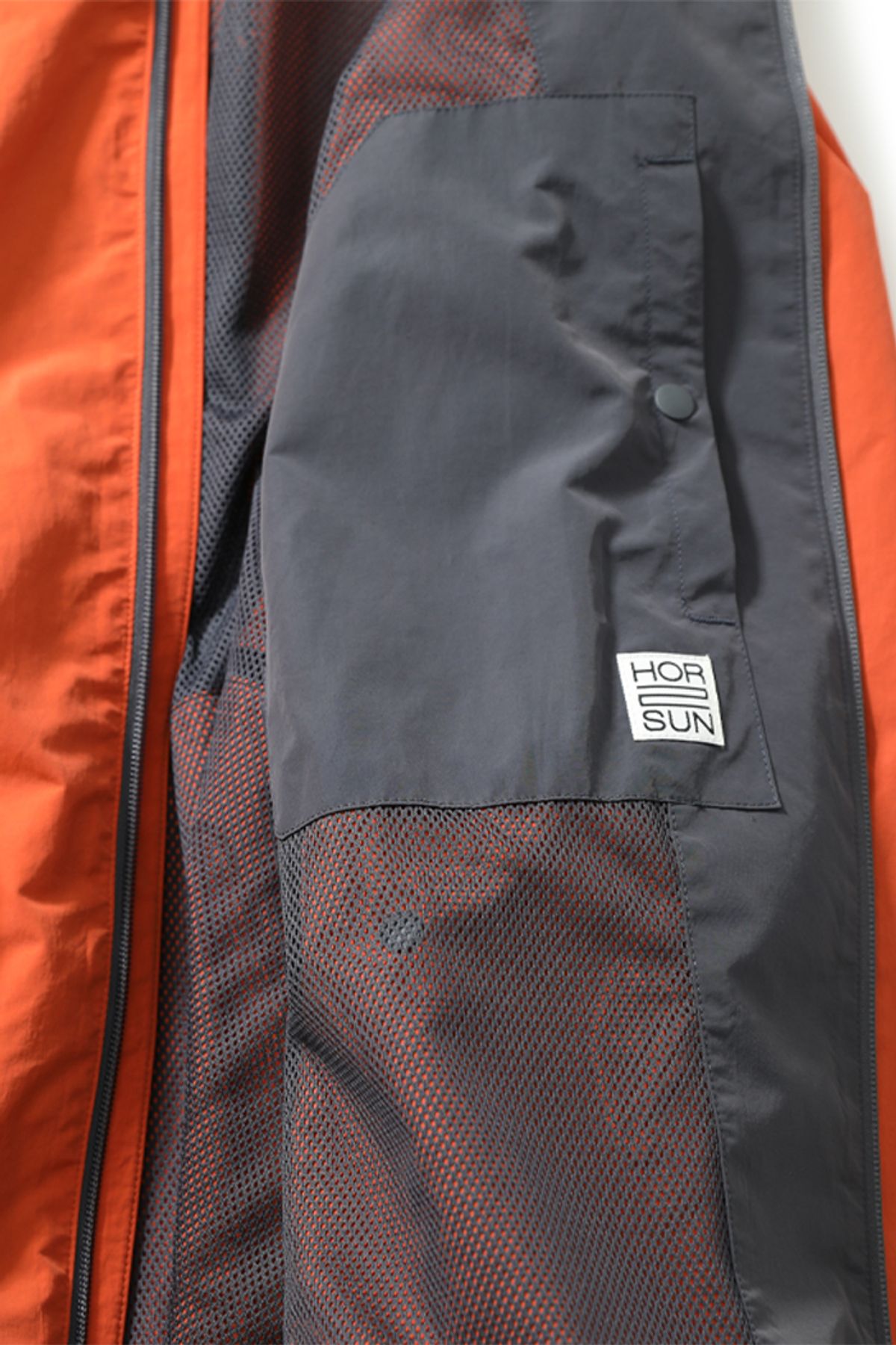 홀리선(HORLISUN) 23SS Parker Color Block Jacket Orange