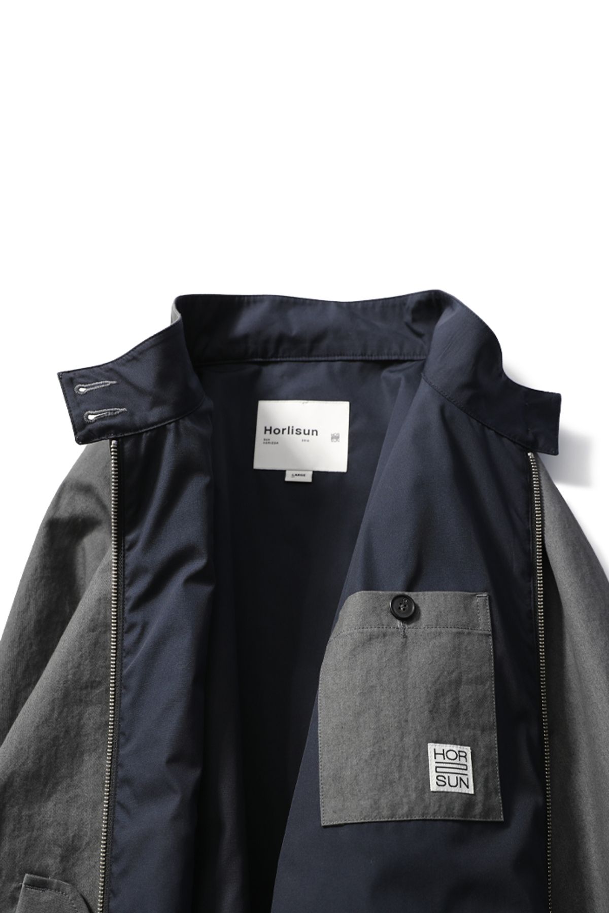 홀리선(HORLISUN) 23SS Visitor Harrington Jacket Charcoal Khaki
