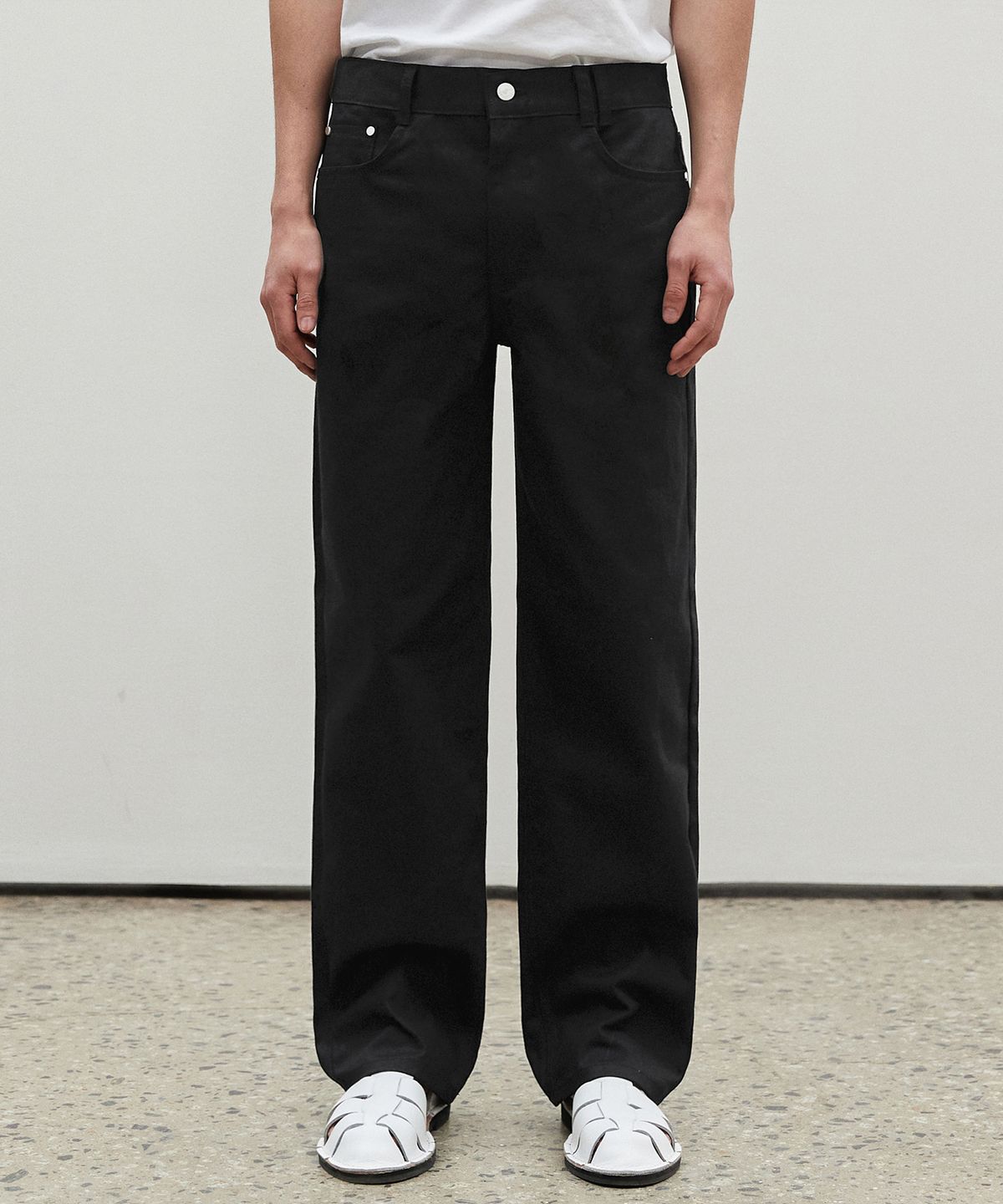 데케트(DECET) Dawn Semi Wide Jeans DCPT002Black