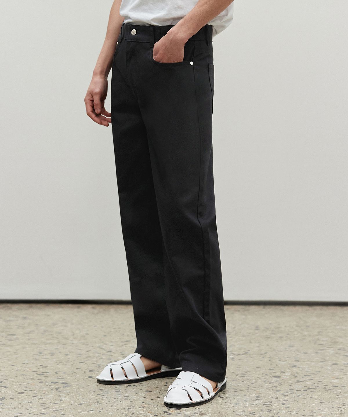 데케트(DECET) Dawn Semi Wide Jeans DCPT002Black