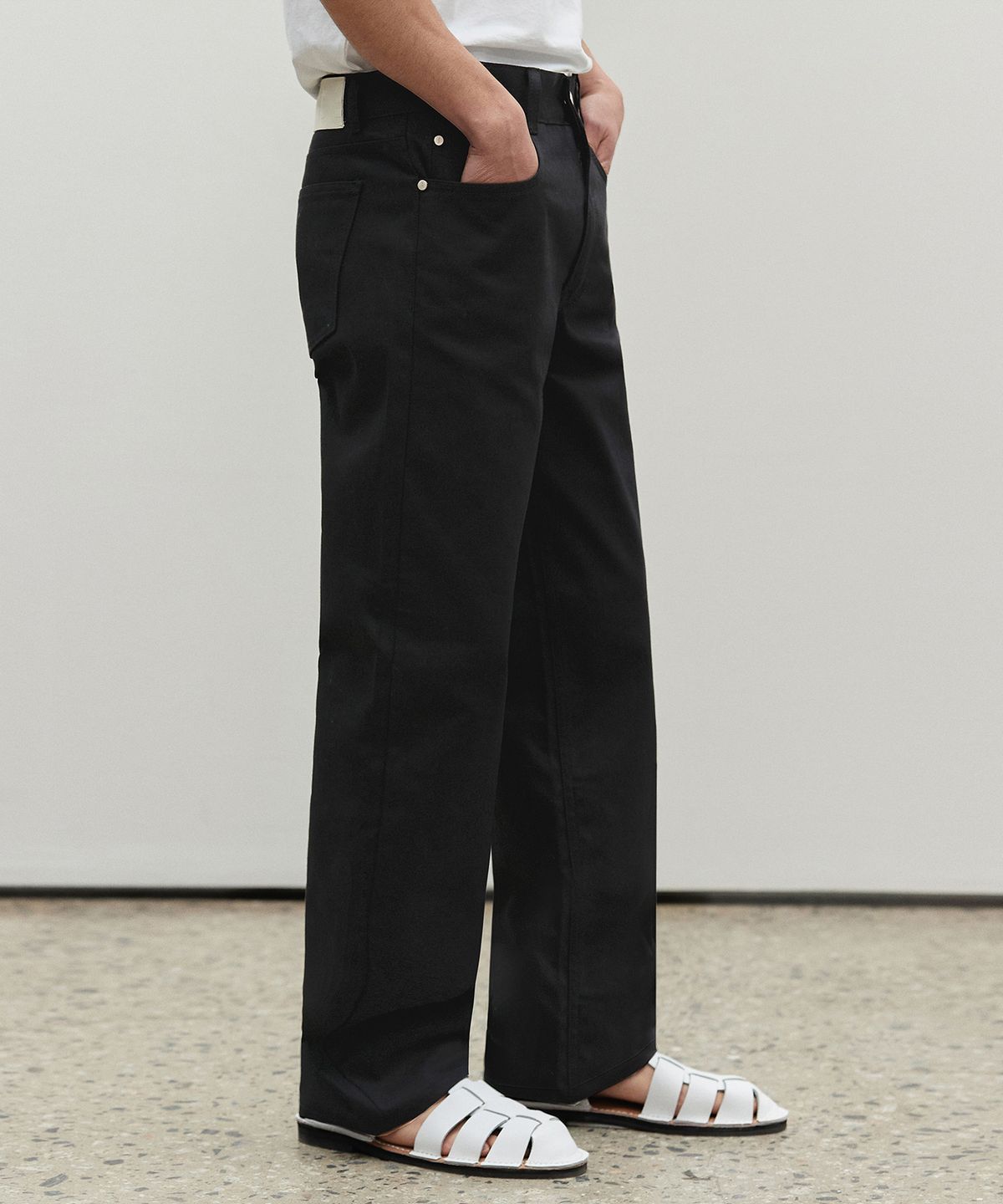 데케트(DECET) Dawn Semi Wide Jeans DCPT002Black