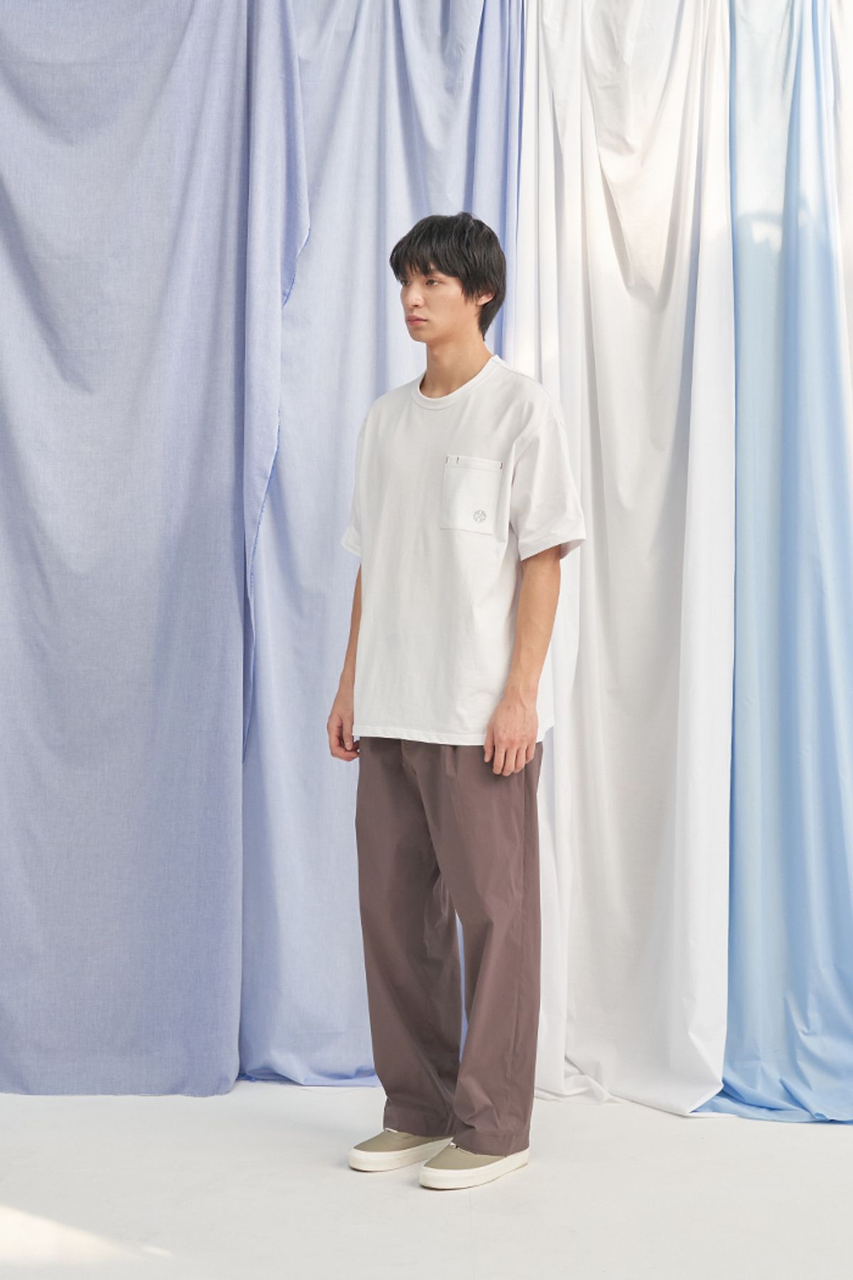 홀리선(HORLISUN) Heights Stretch Wide Pants Burgundy Brown