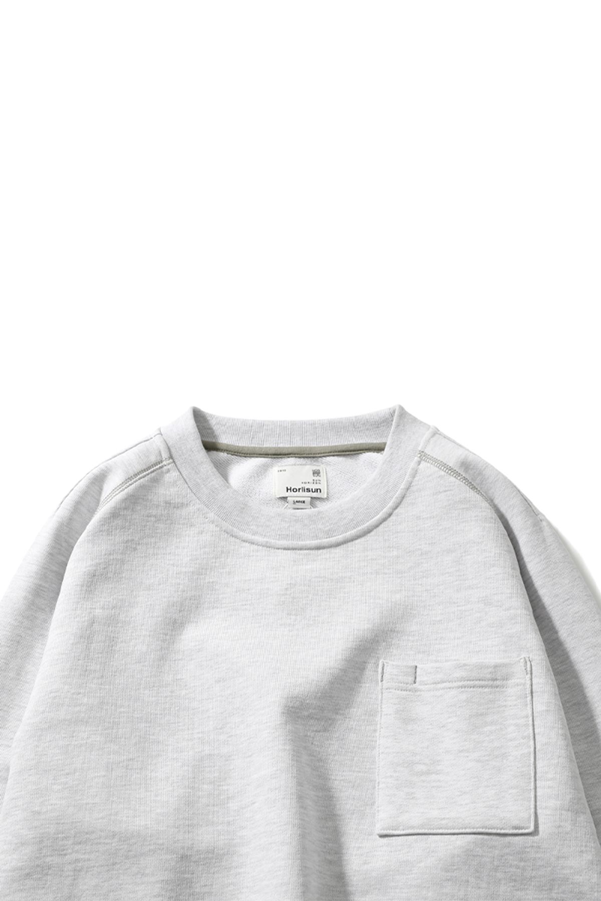 홀리선(HORLISUN) 23SS Sugarpine Raglan Sweatshirt Melange Gray