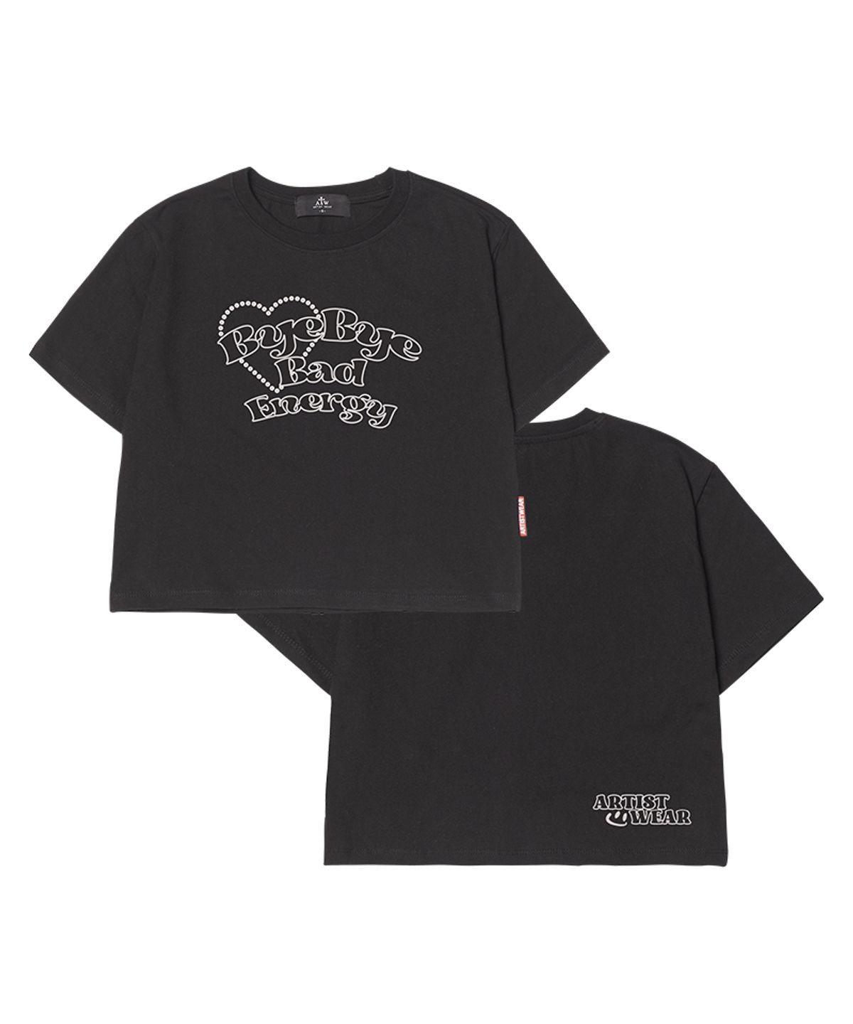 아티스트웨어(ARTISTWEAR) [ATW] 바이바이배드에너지 크롭반팔티