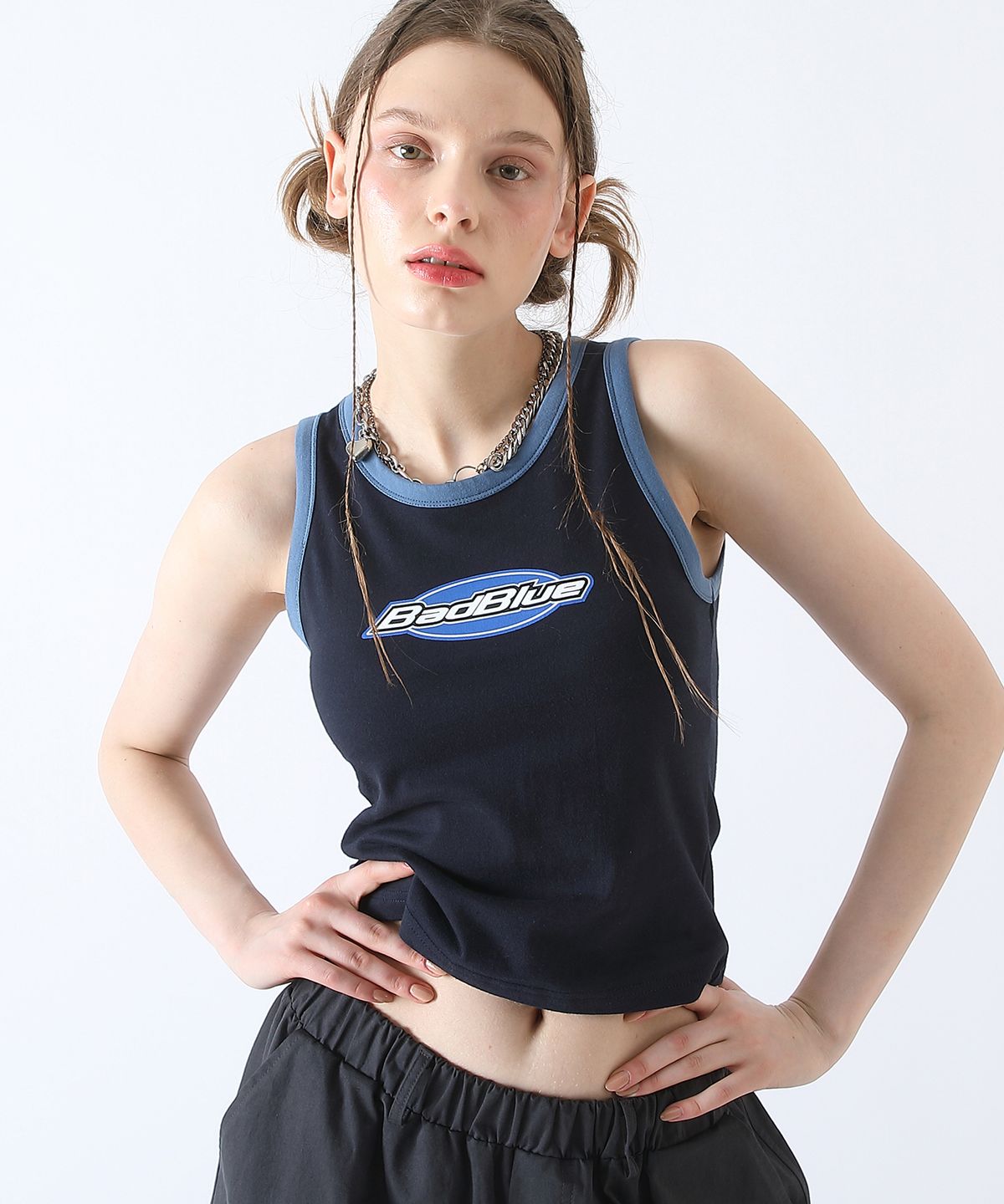 배드블루(BADBLUE) Circle Sleeveless Navy