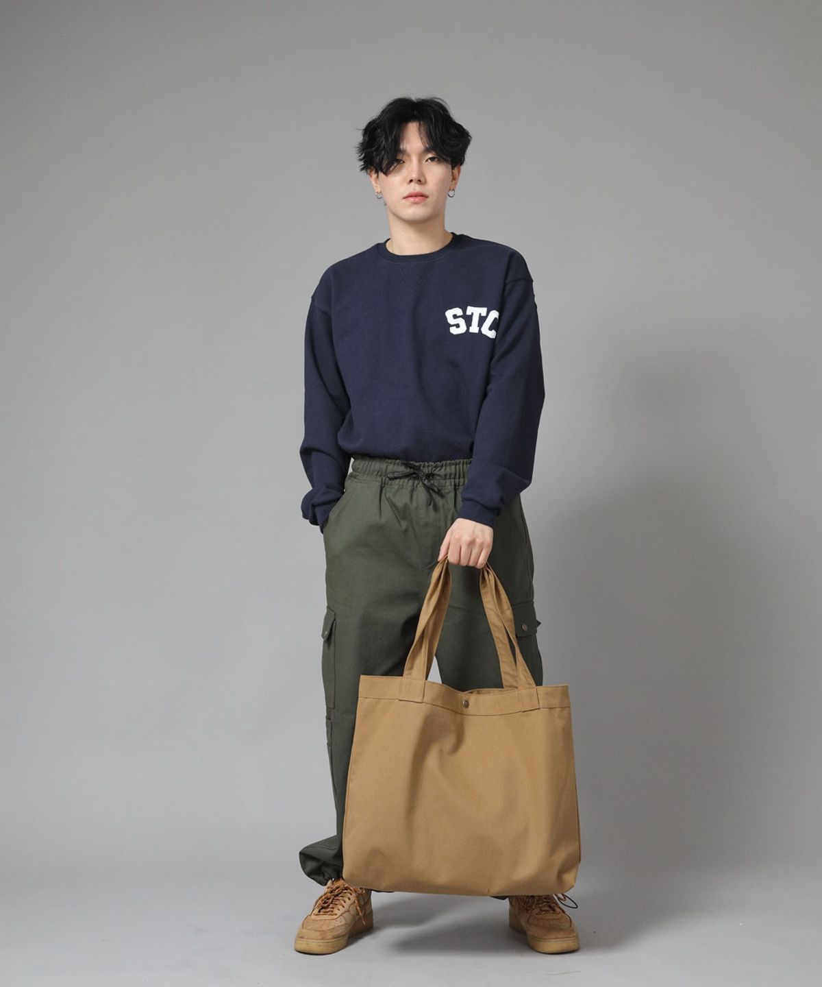 세인트크루(SAINTCREW) 버튼오픈 빅사이즈 숄더백 BOB-117 카멜