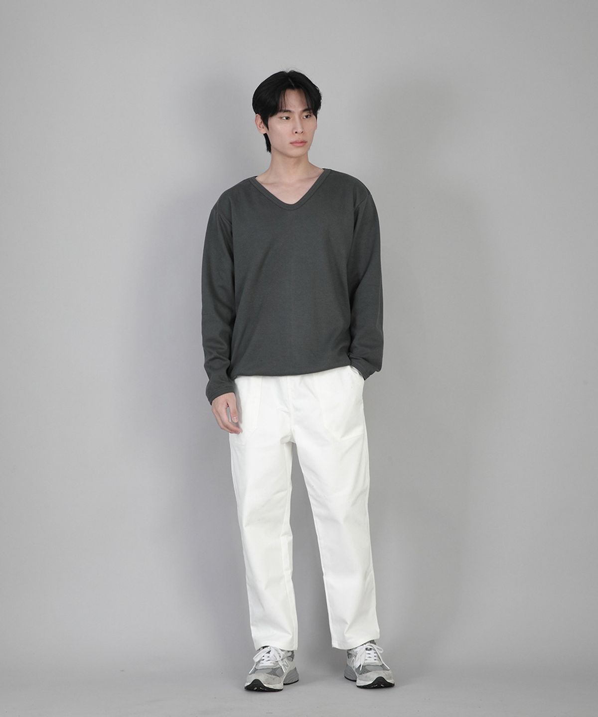 세인트크루(SAINTCREW) 앵클 드롭 클래식 퍼티그 테이퍼드팬츠 AFT-306 화이트