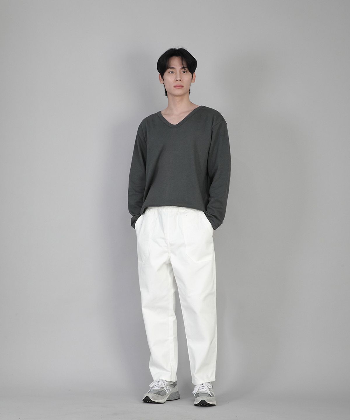 세인트크루(SAINTCREW) 앵클 드롭 클래식 퍼티그 테이퍼드팬츠 AFT-306 화이트