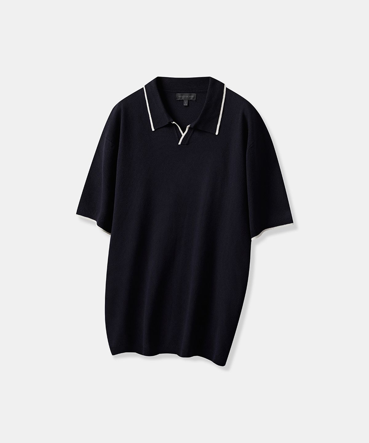스파오(SPAO) 오픈카라 반팔니트_SPKWD24M01