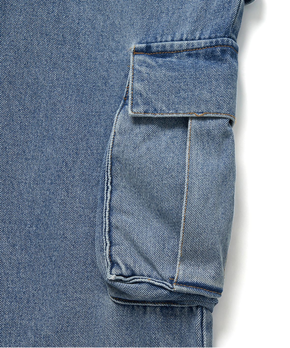 위캔더스(WKNDRS) DENIM CARGO PANTS (L.DENIM)