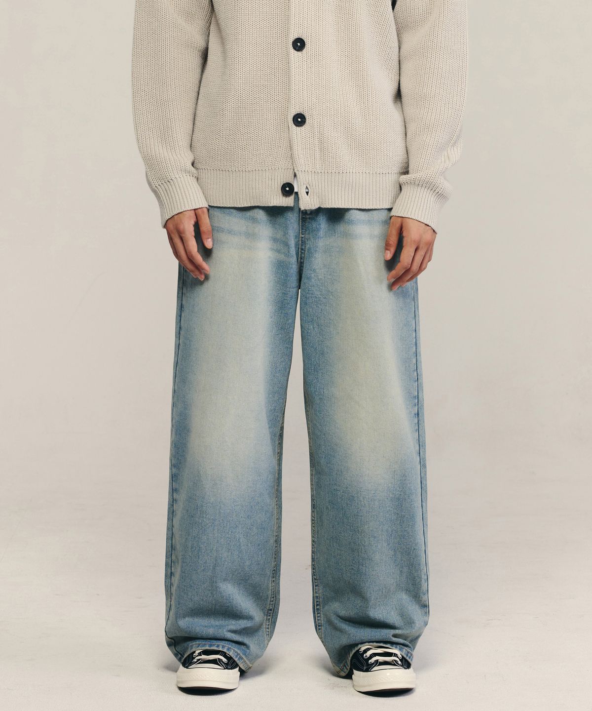 리플라이퍼키(REFLYPERKY) HT8705 웨어에버 와이드 데님 (LIGHT WASHED)