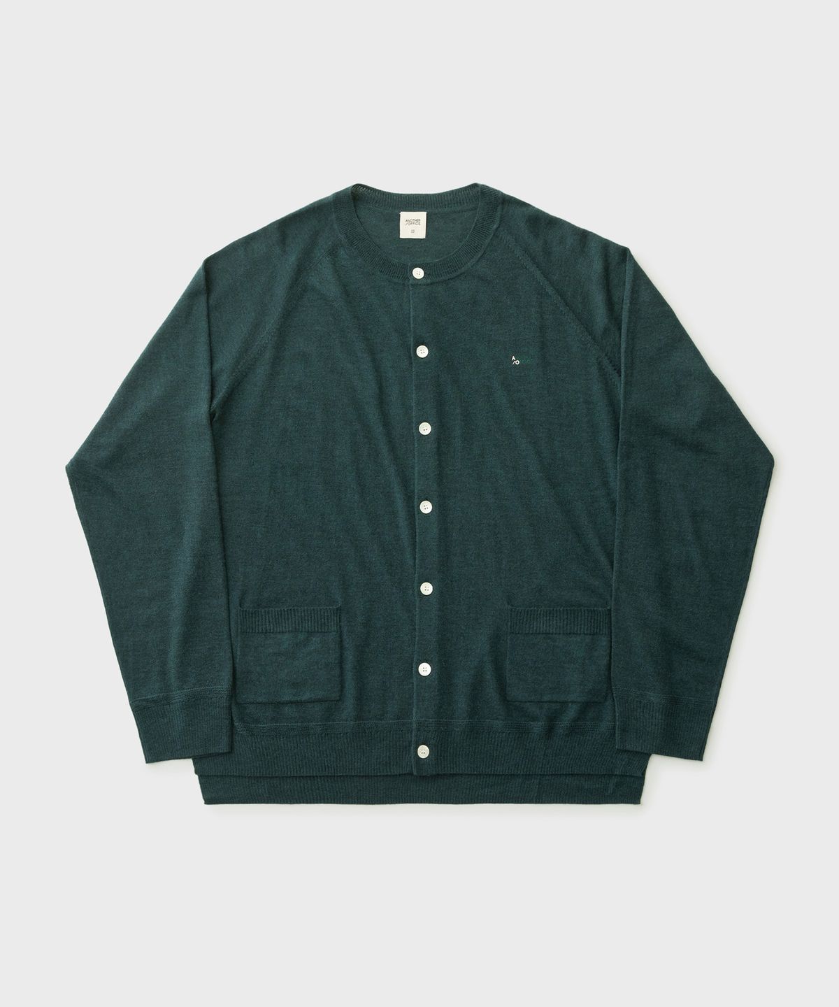 어나더 오피스(ANOTHER OFFICE) Ordinary Roundneck Cardigan (Teal)