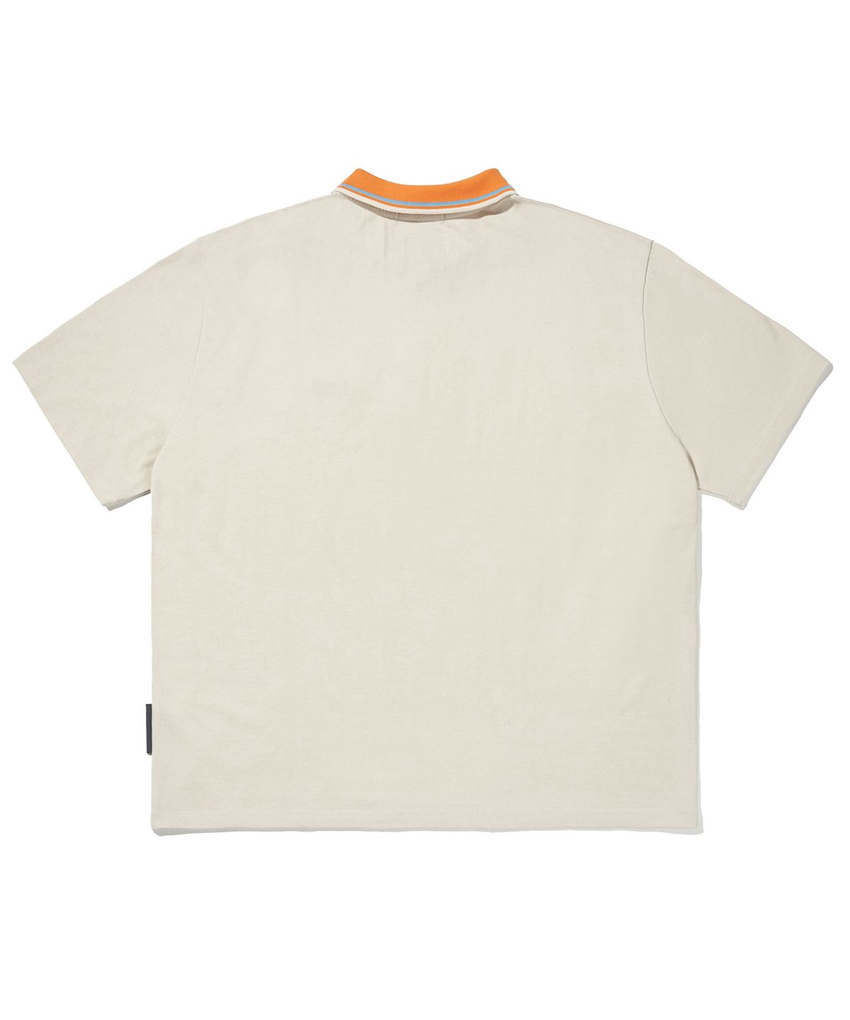 사운즈라이프(SOUNDSLIFE) Big Fit Stripe Collar Polo Shirt Beige