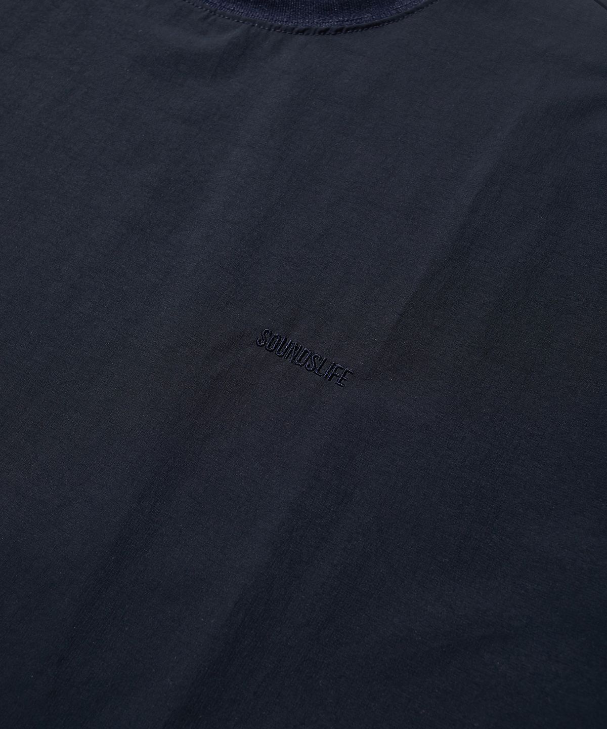 사운즈라이프(SOUNDSLIFE) Logo Nylon Woven Pocket T-Shirt Navy