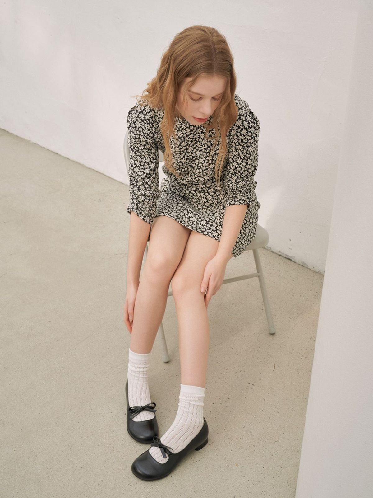 쥬다르(JEU DART) bonjour ribbon flat black
