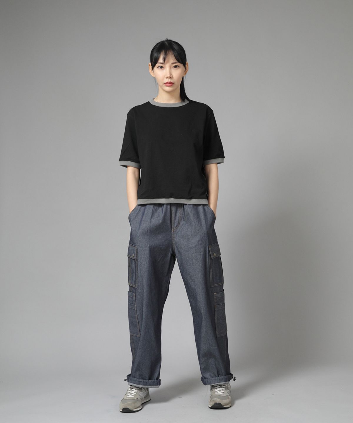 세인트크루(SAINTCREW) 더블카고 스트링 조거팬츠 DCJ-338 데님 라이트인디고