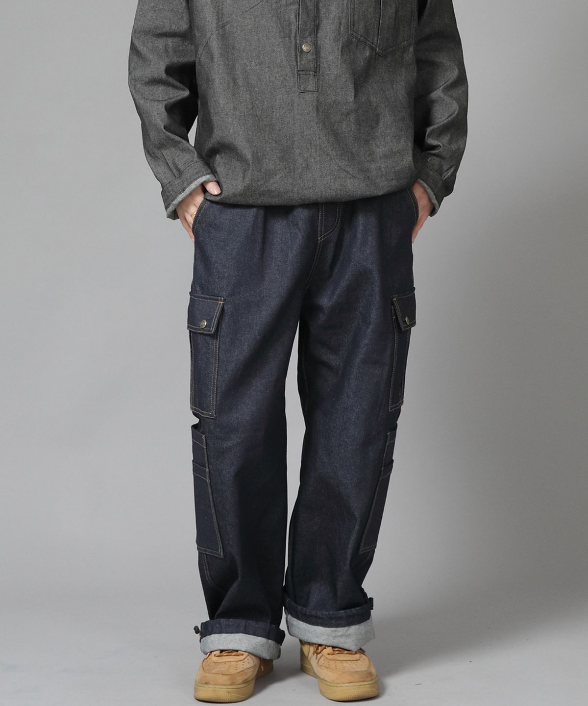세인트크루(SAINTCREW) 더블카고 스트링 조거팬츠 DCJ-338 데님 인디고