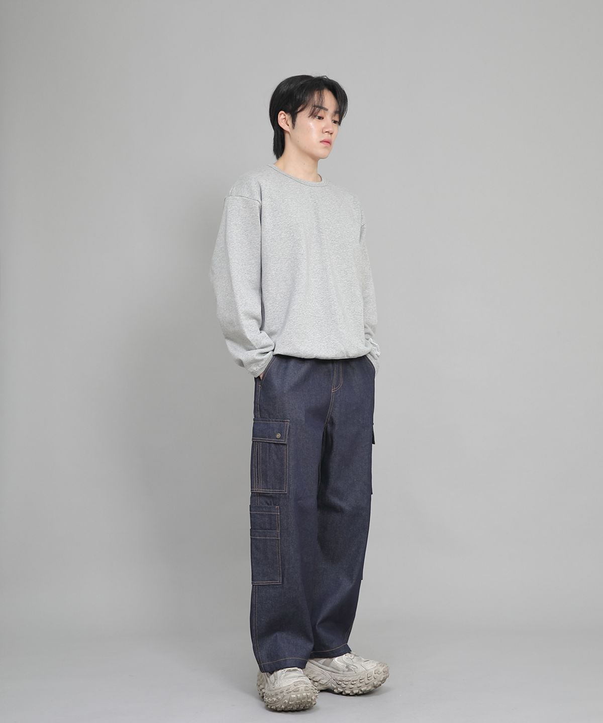 세인트크루(SAINTCREW) 더블카고 스트링 조거팬츠 DCJ-338 데님 인디고
