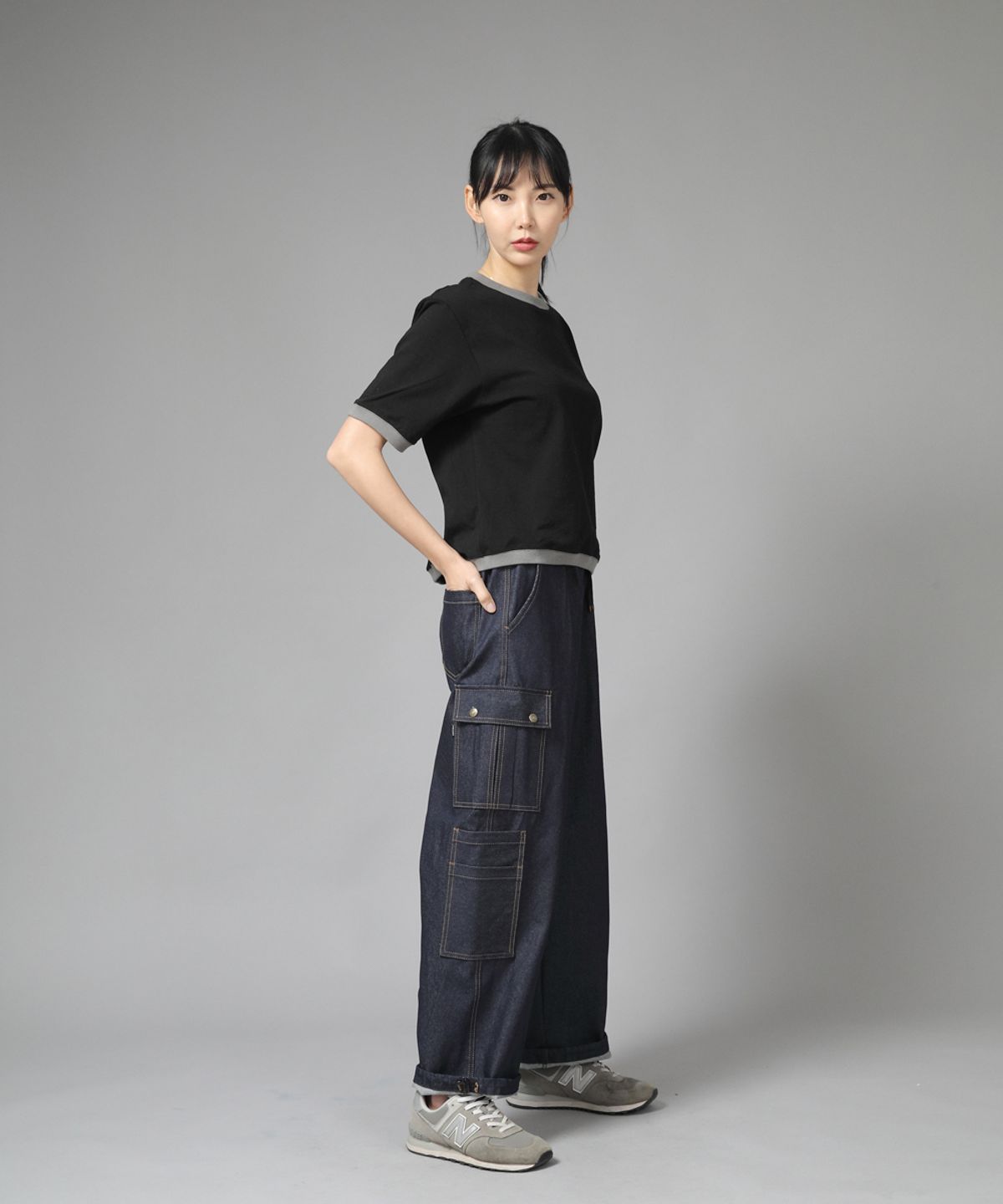 세인트크루(SAINTCREW) 더블카고 스트링 조거팬츠 DCJ-338 데님 인디고