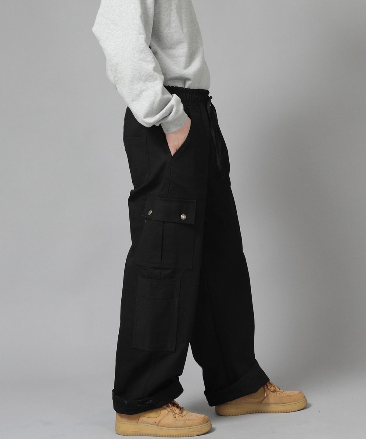 세인트크루(SAINTCREW) 더블카고 스트링 조거팬츠 DCJ-338 블랙