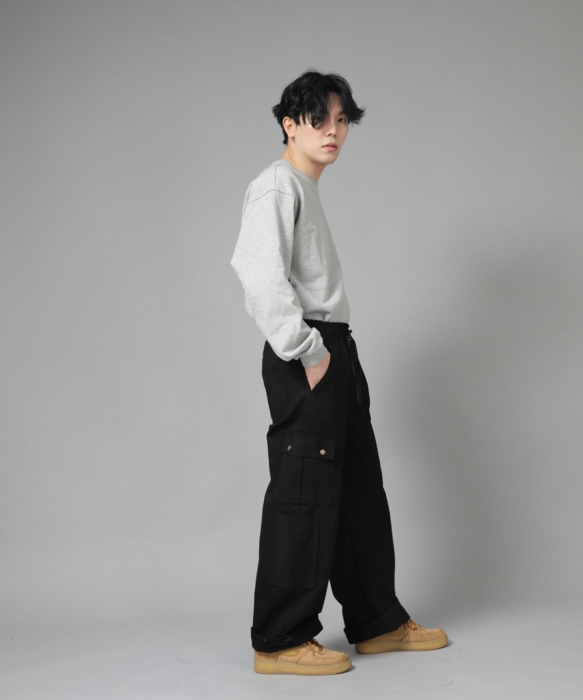 세인트크루(SAINTCREW) 더블카고 스트링 조거팬츠 DCJ-338 블랙