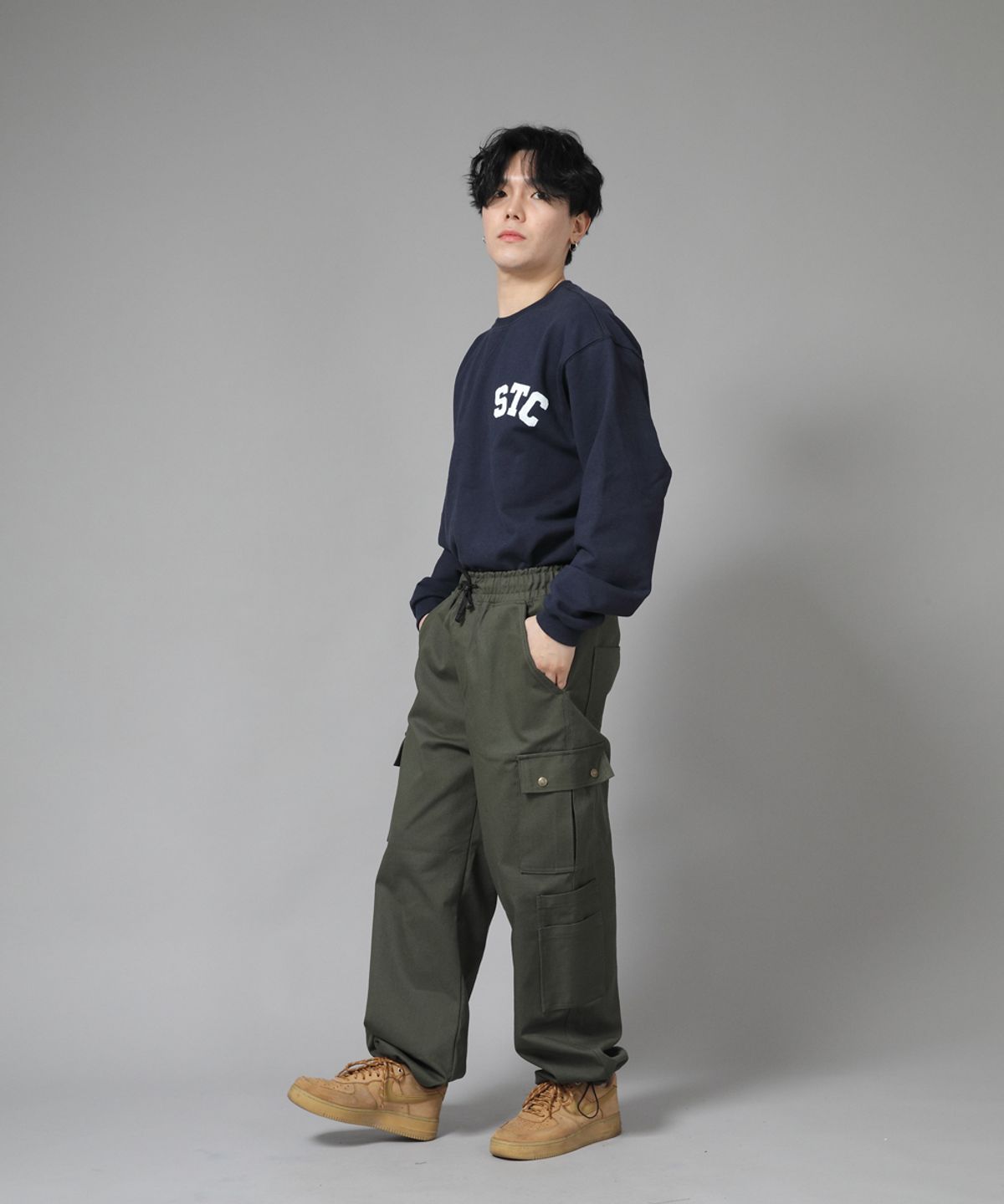 세인트크루(SAINTCREW) 더블카고 스트링 조거팬츠 DCJ-338 카키