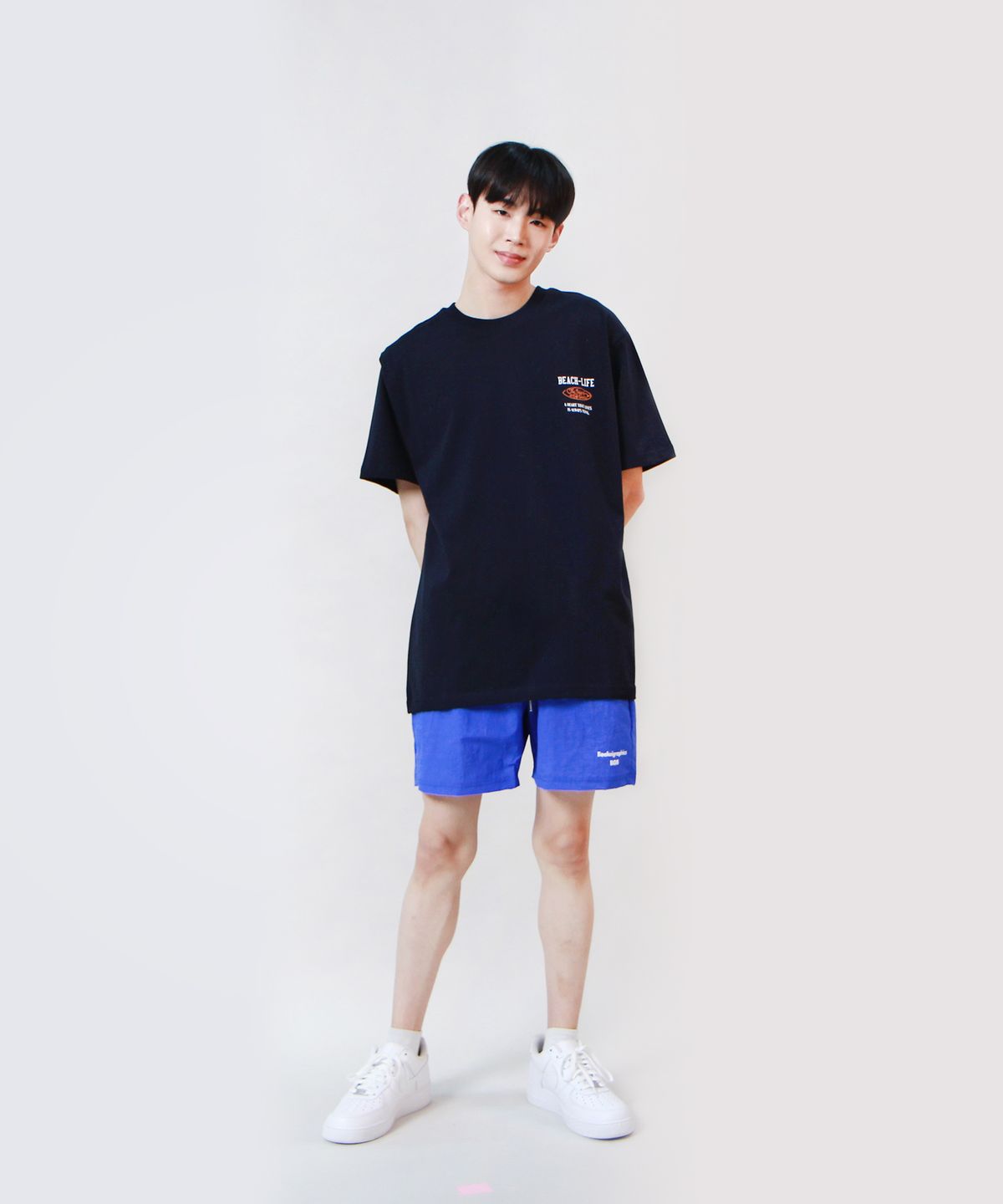 앱놀머씽(ABNORMALTHING) BL23 T-SHIRT (NAVY)