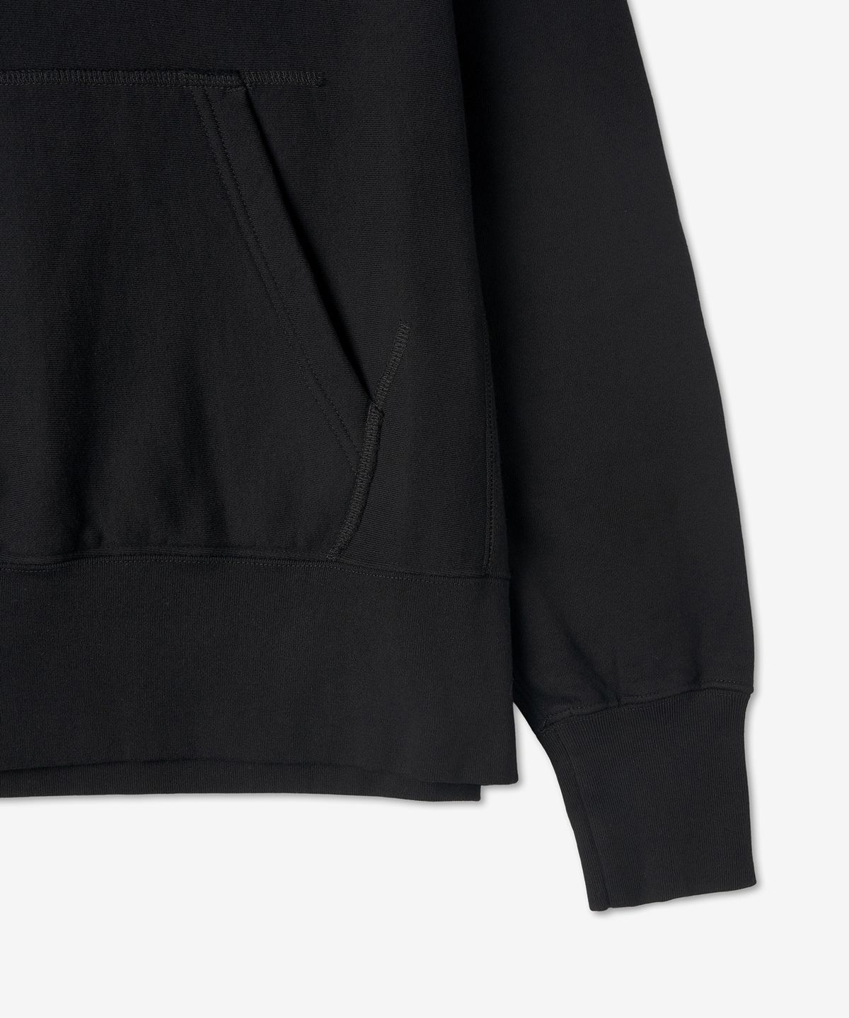 엔지니어드가먼츠(ENGINEERED GARMENTS) 레글런 후디 헤비 플리스 - 블랙 / LN085NL054