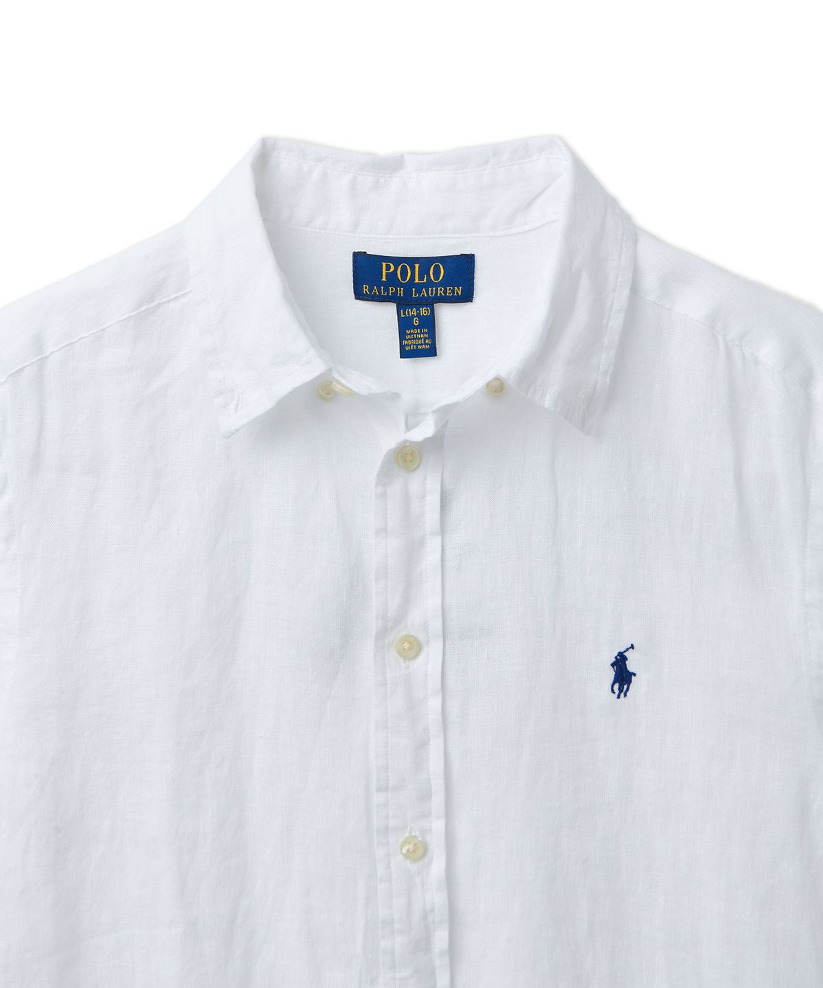 폴로 랄프 로렌 칠드런(POLO RALPH LAUREN CHILDREN) 남아 8-18세 리넨 셔츠 - 화이트
