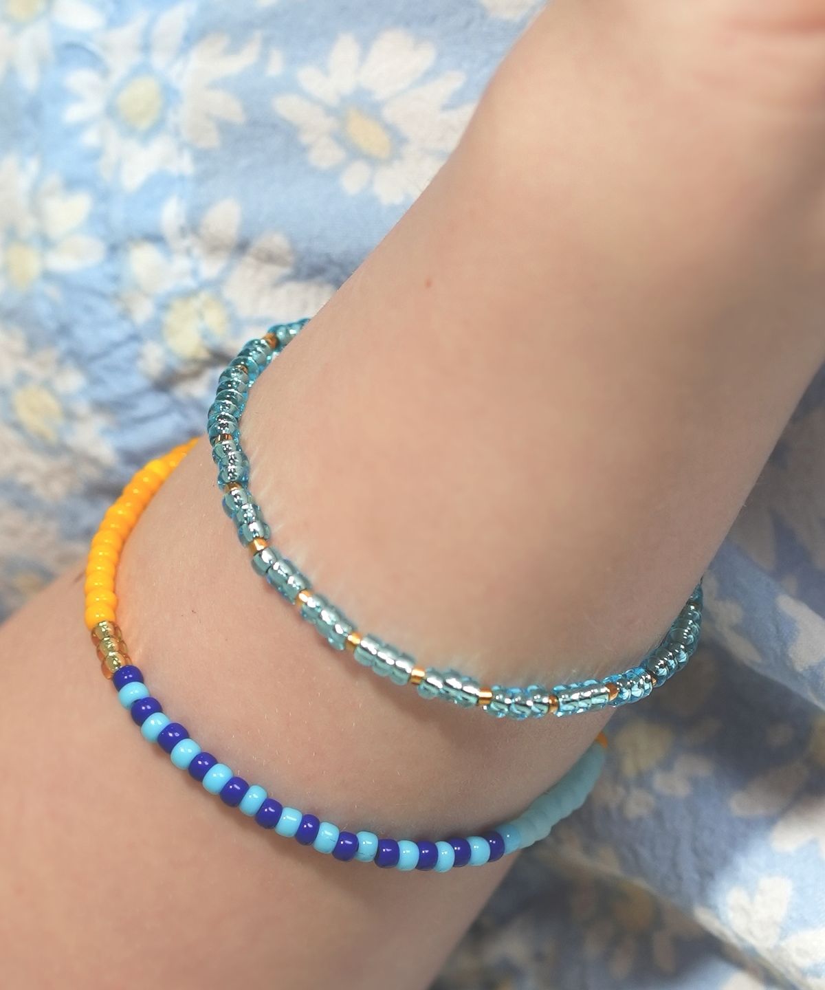 봉보(BONBEAU) Ice color beads simple Bracelet 아이스 심플 컬러 레이어드 비즈 팔찌