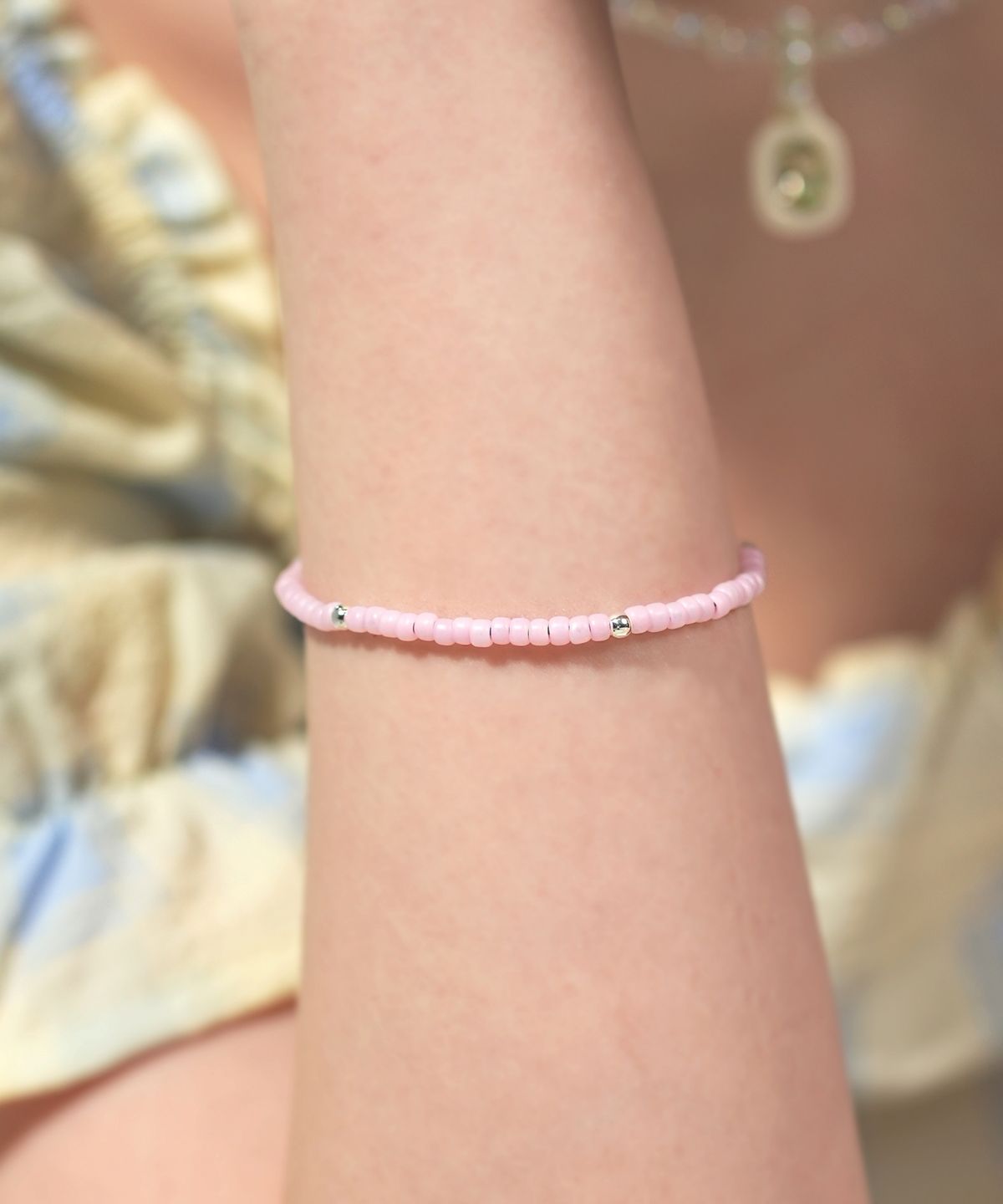 봉보(BONBEAU) Pinco soft color beads Bracelet 젤리 소프트 컬러 레이어드 비즈 팔찌
