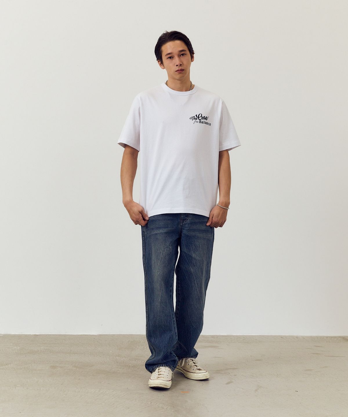 에이카화이트(AECA) MUTUAL SIGN HALF SLEEVE TEE-WHITE