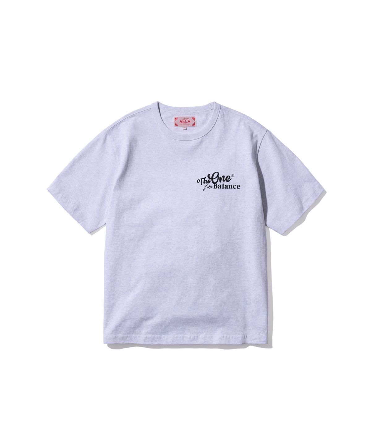 에이카화이트(AECA) MUTUAL SIGN HALF SLEEVE TEE-LIGHT GREY