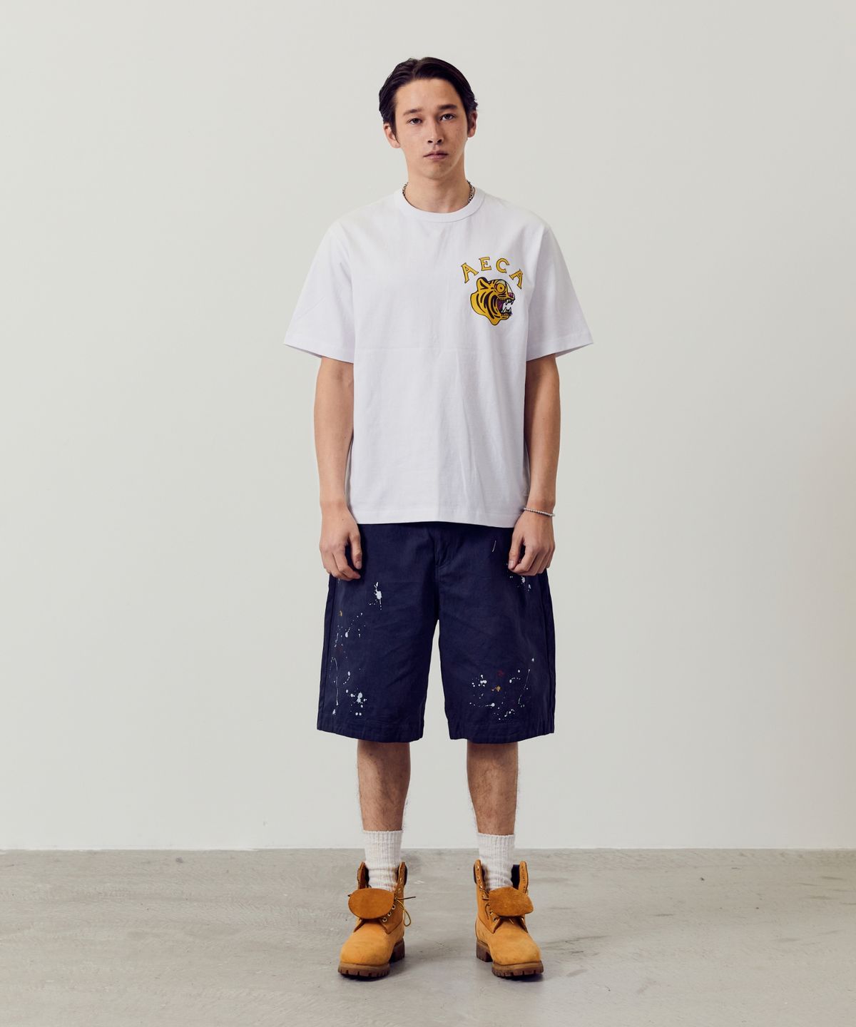 에이카화이트(AECA) TIGER HALF SLEEVE TEE-WHITE