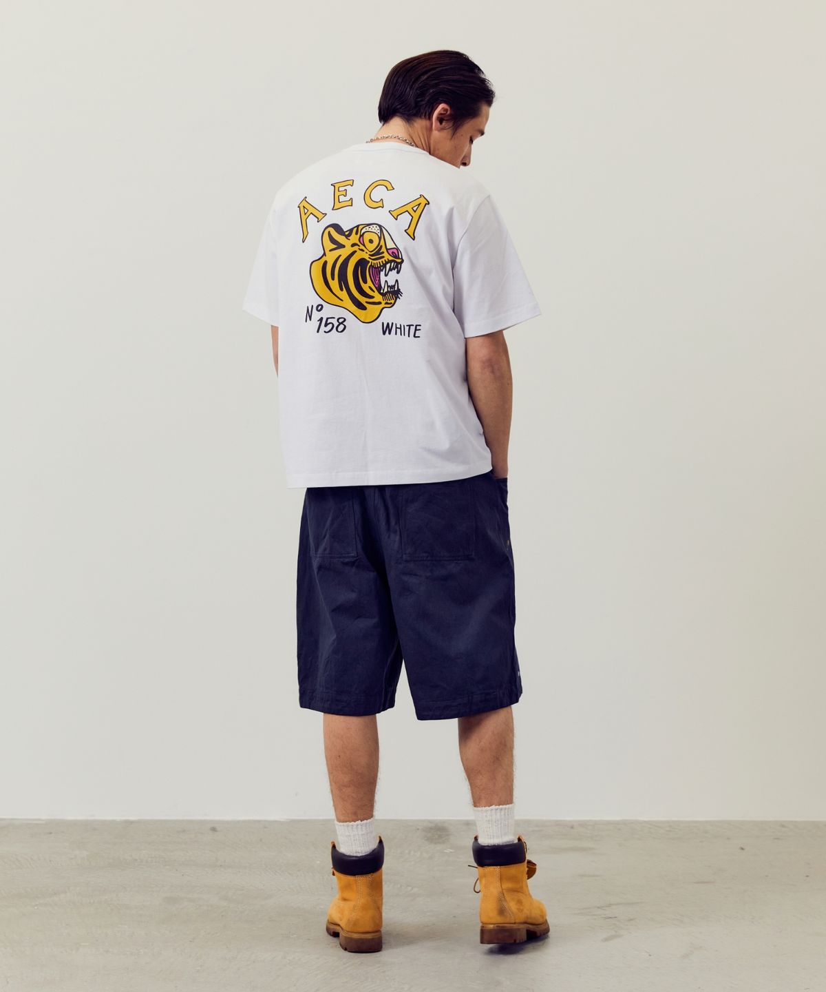 에이카화이트(AECA) TIGER HALF SLEEVE TEE-WHITE
