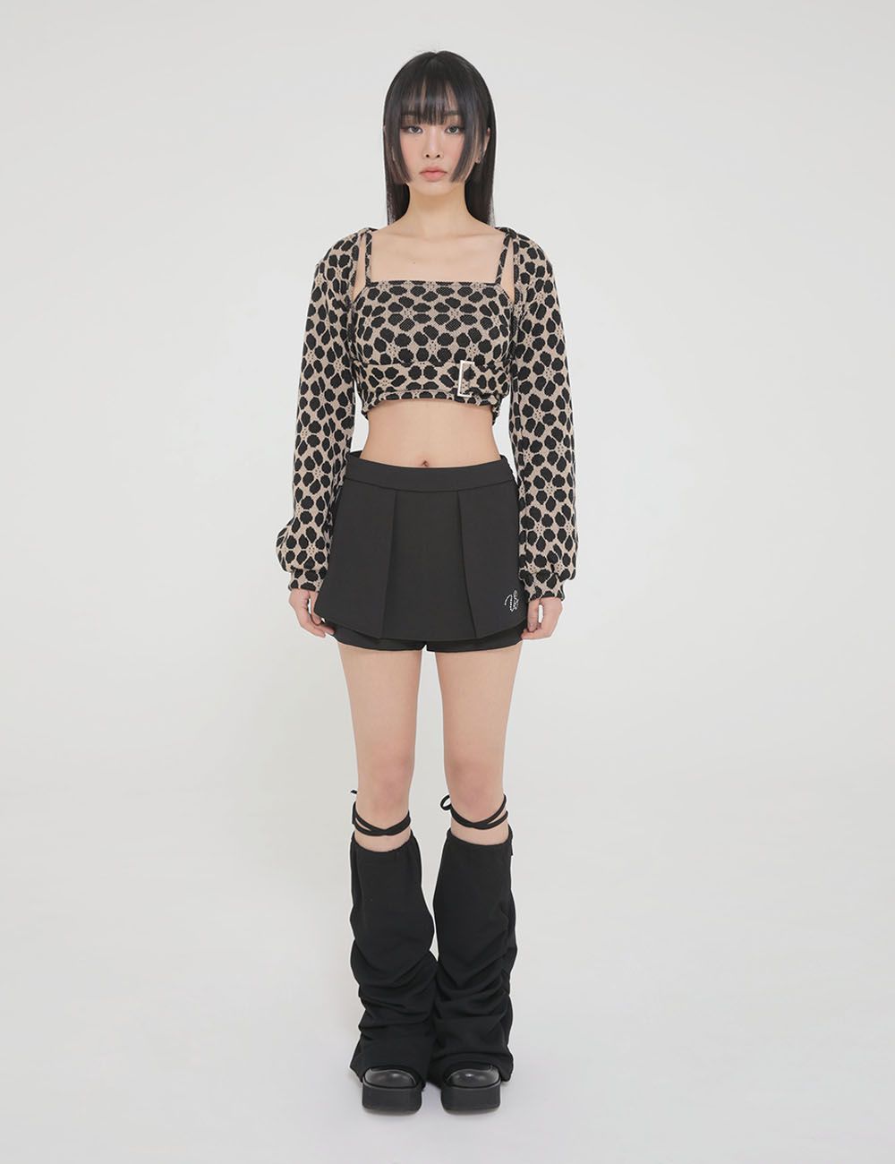 タイツ・ソックス UGLYSHADOW Shirring leg warmer black MUSINSA | UGLYSHADOW Shirring leg warmers (black)