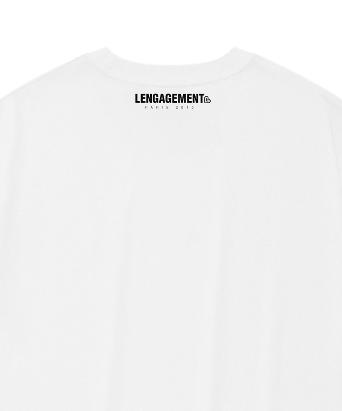 랑가주망(LENGAGEMENT) 오버사이즈 스토리 로고 반팔티 [화이트]