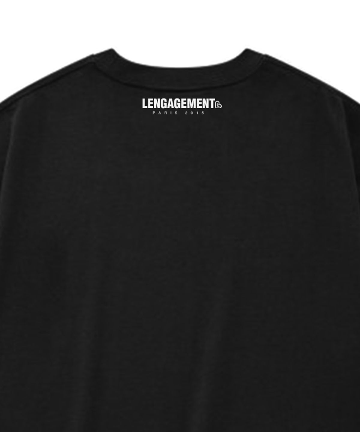 랑가주망(LENGAGEMENT) 오버사이즈 스토리 로고 반팔티 [블랙]