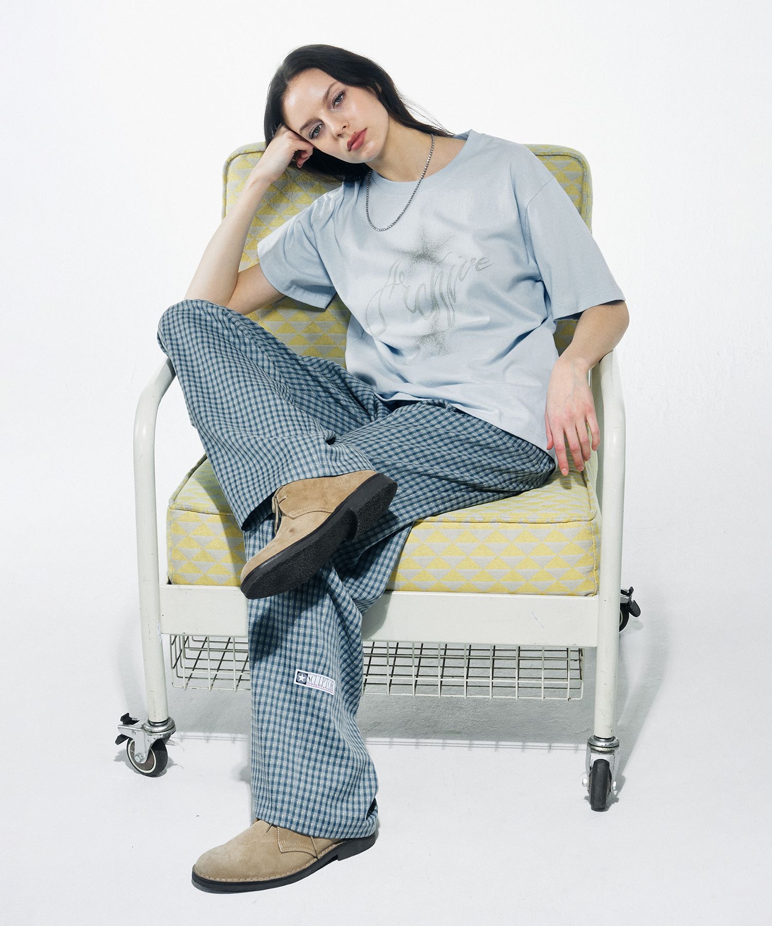 ★SCULPTOR★送料込★韓国★人気★正規品★Check Pin Tuck Pants MUSINSA | SCULPTOR Check Pin Tuck Pants Blue