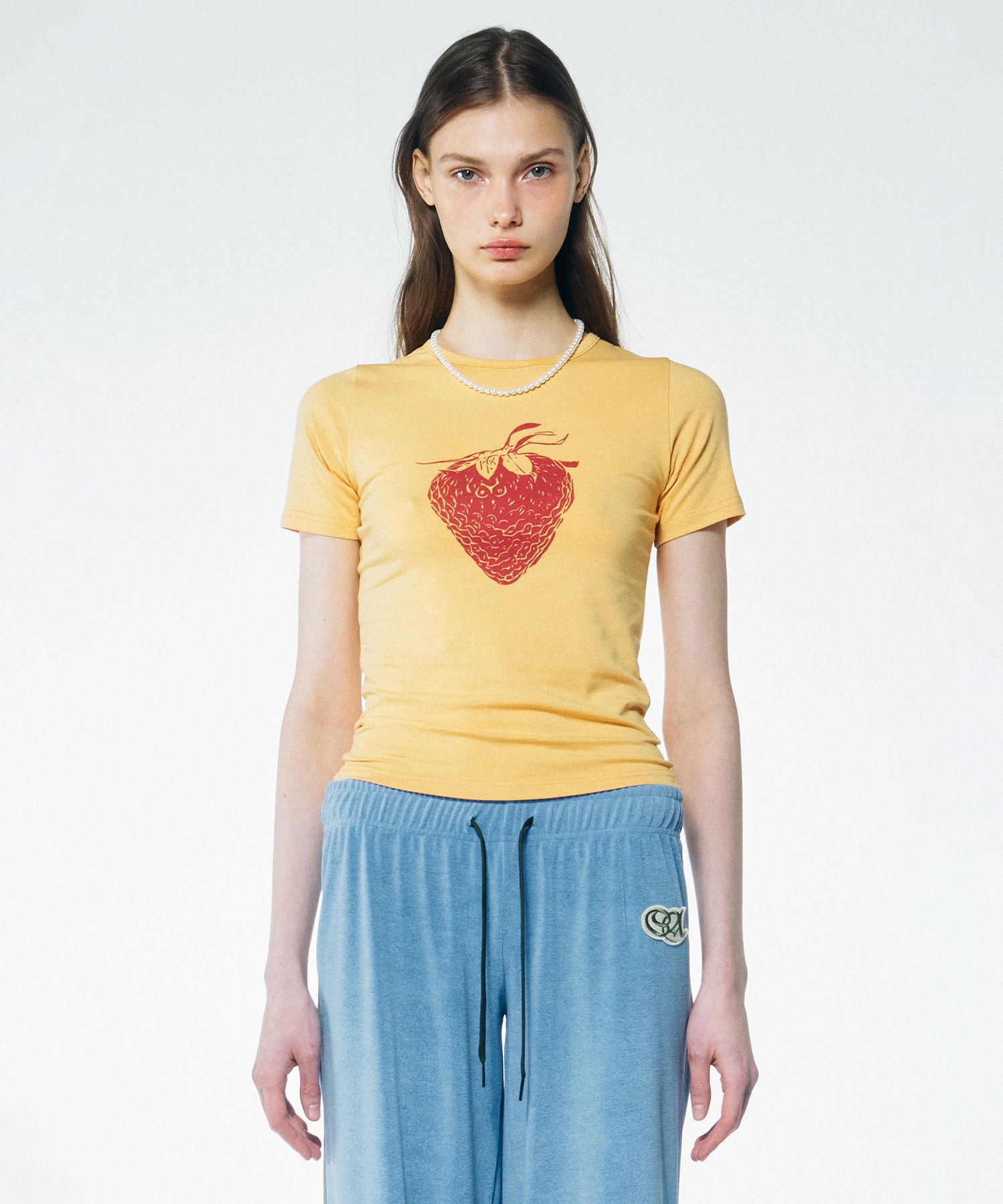 トップス SCULPTOR Strawberry Crop Top MUSINSA | SCULPTOR Strawberry Crop Top Orange