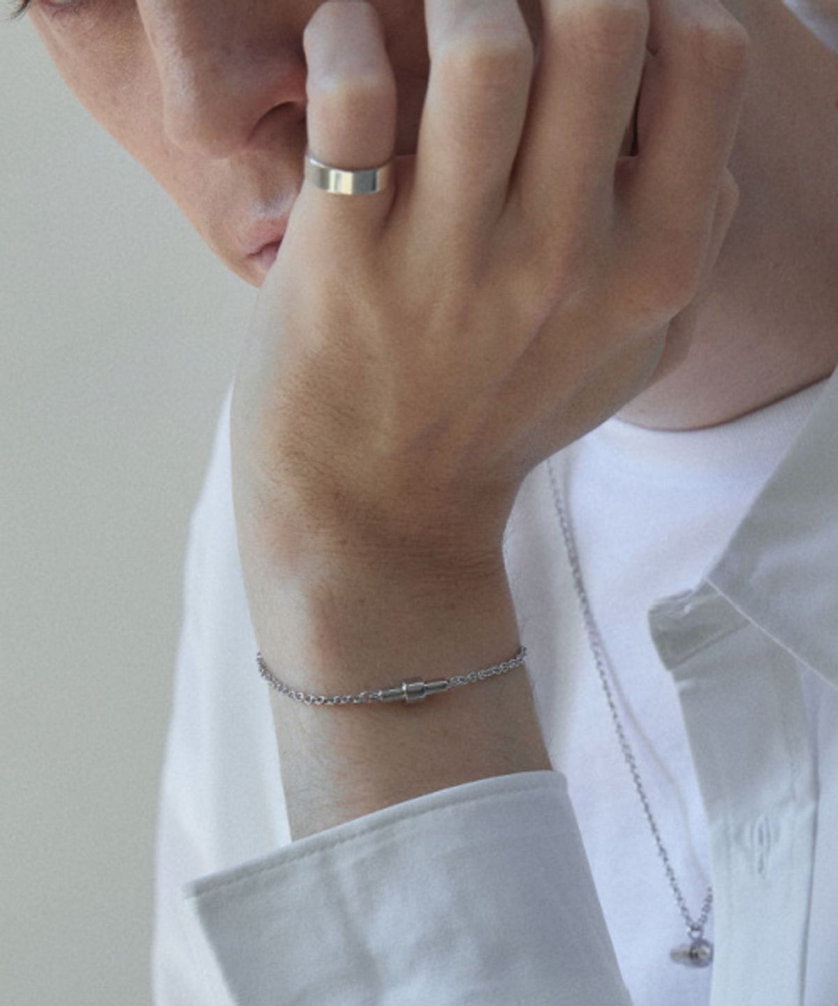 에이지47(AG47) [silver925] stick bracelet circle silver