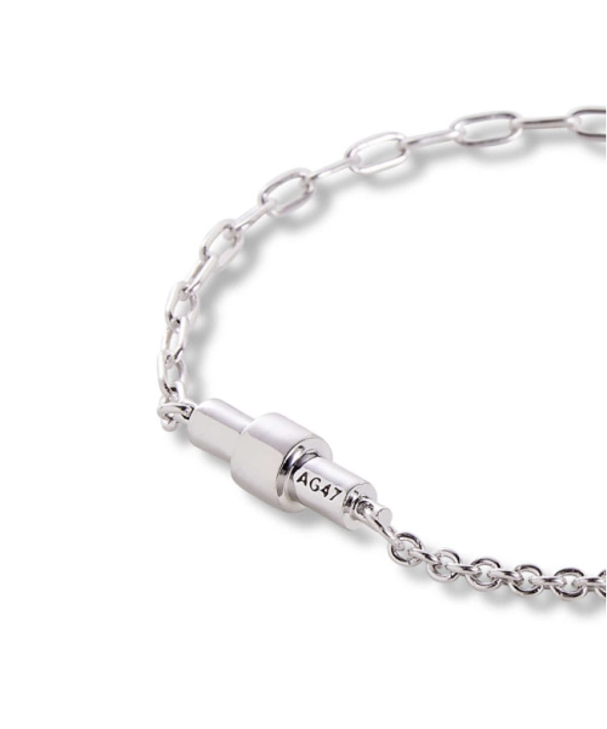 에이지47(AG47) [silver925] stick bracelet circle chain mix silver