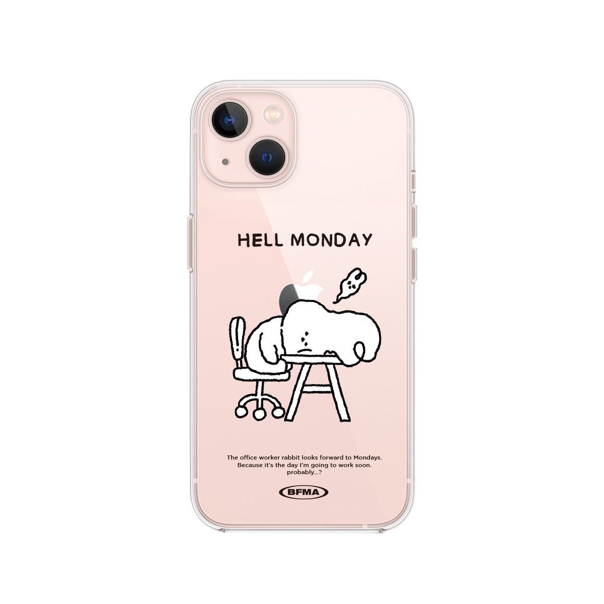 벌룬프렌즈(BALLOON FRIENDS) 젤하드 폰케이스 HELL MONDAY rabbit doodle