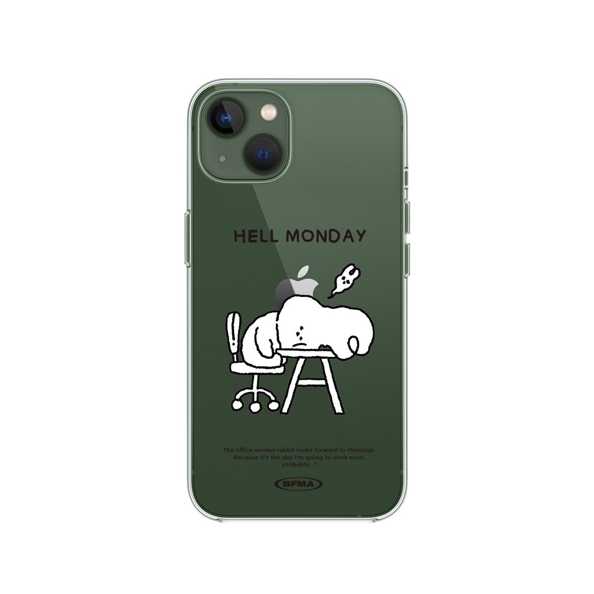 벌룬프렌즈(BALLOON FRIENDS) 젤하드 폰케이스 HELL MONDAY rabbit doodle