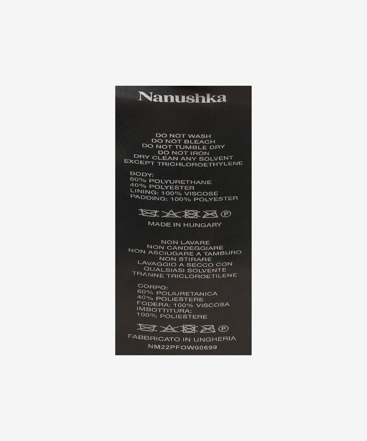 나누쉬카(NANUSHKA) 조반 크롭 패딩 베스트 - 블랙 / NM22PFOW00699